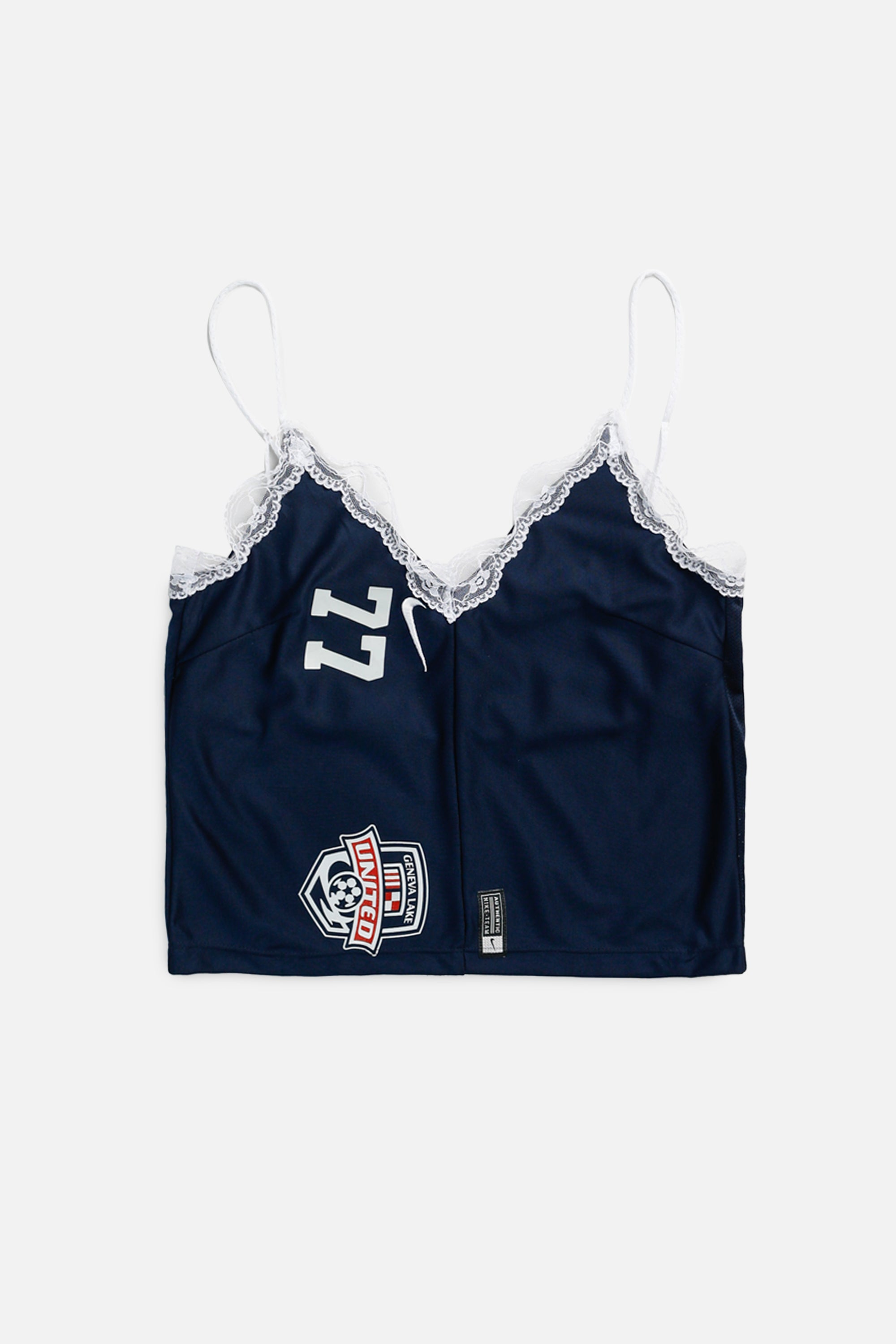 Rework Geneva Lake Soccer Lace Tank - XS-TOPS-NBA-XS-Frankie Collective Rare Vintage Streetwear Reworks