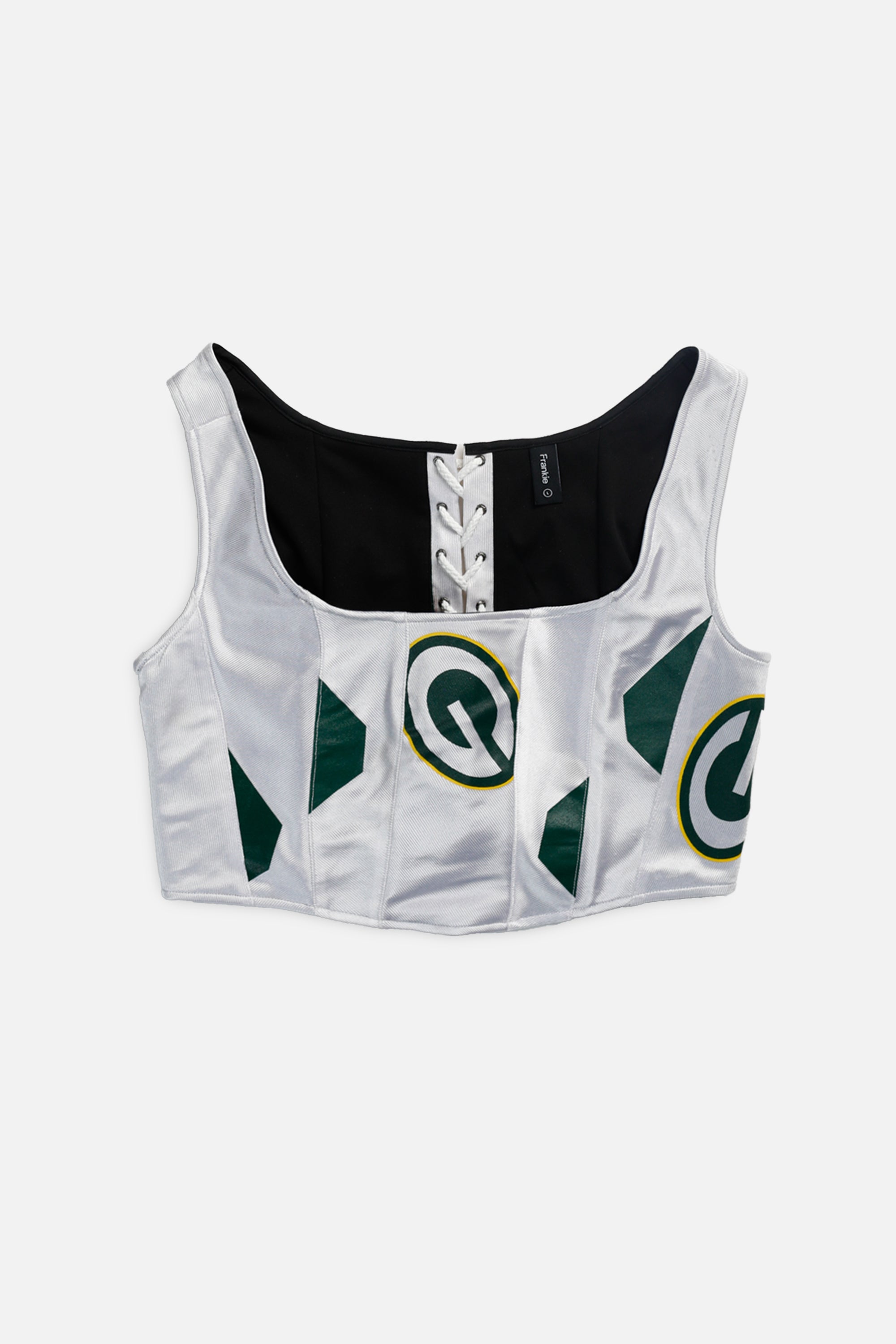 Rework Green Bay Packers NFL Corset - L-TOPS-NFL-L-Frankie Collective Rare Vintage Streetwear Reworks