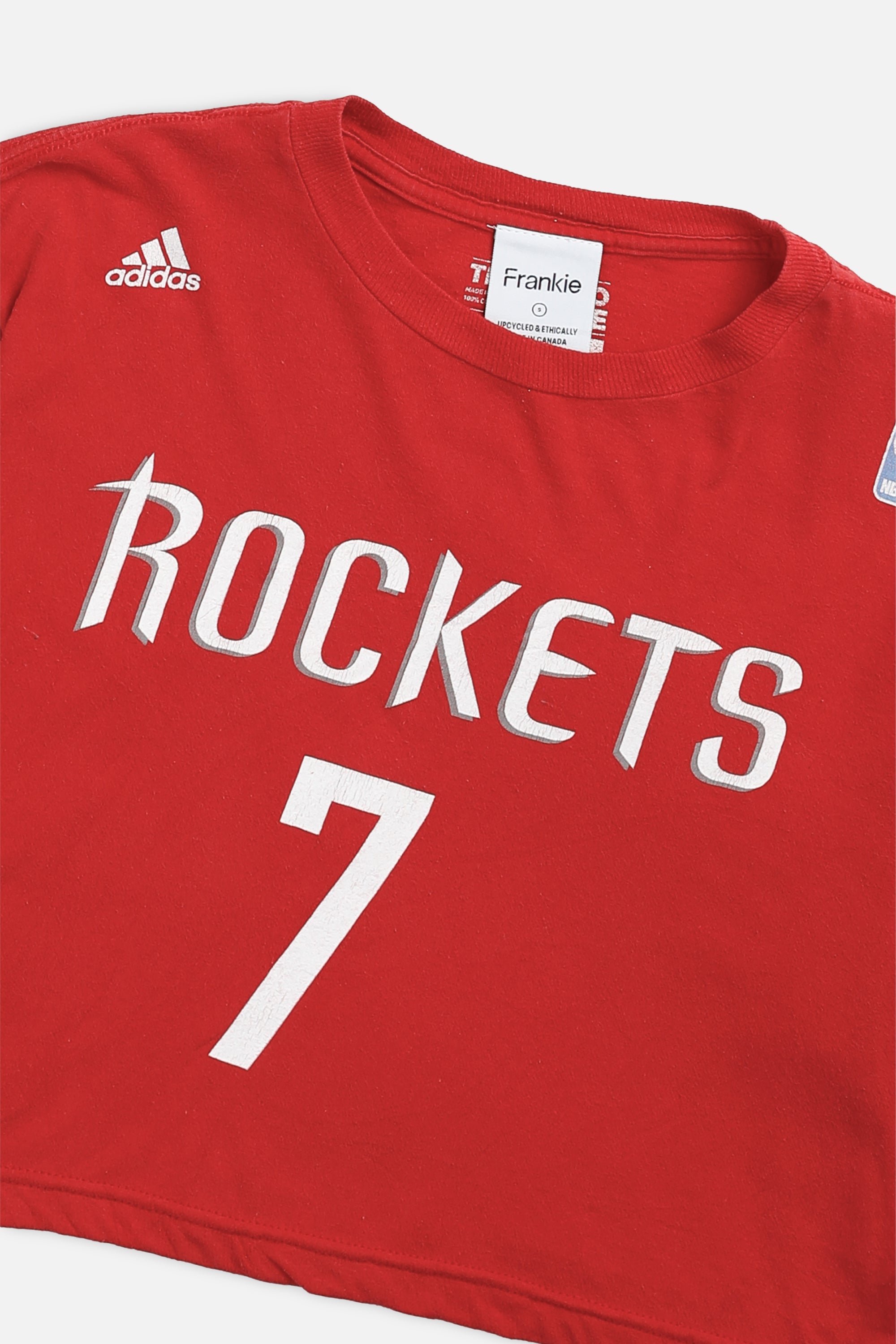 Rework Houston Rockets NBA Crop Tee - S-TOPS-NBA-S-Frankie Collective Rare Vintage Streetwear Reworks