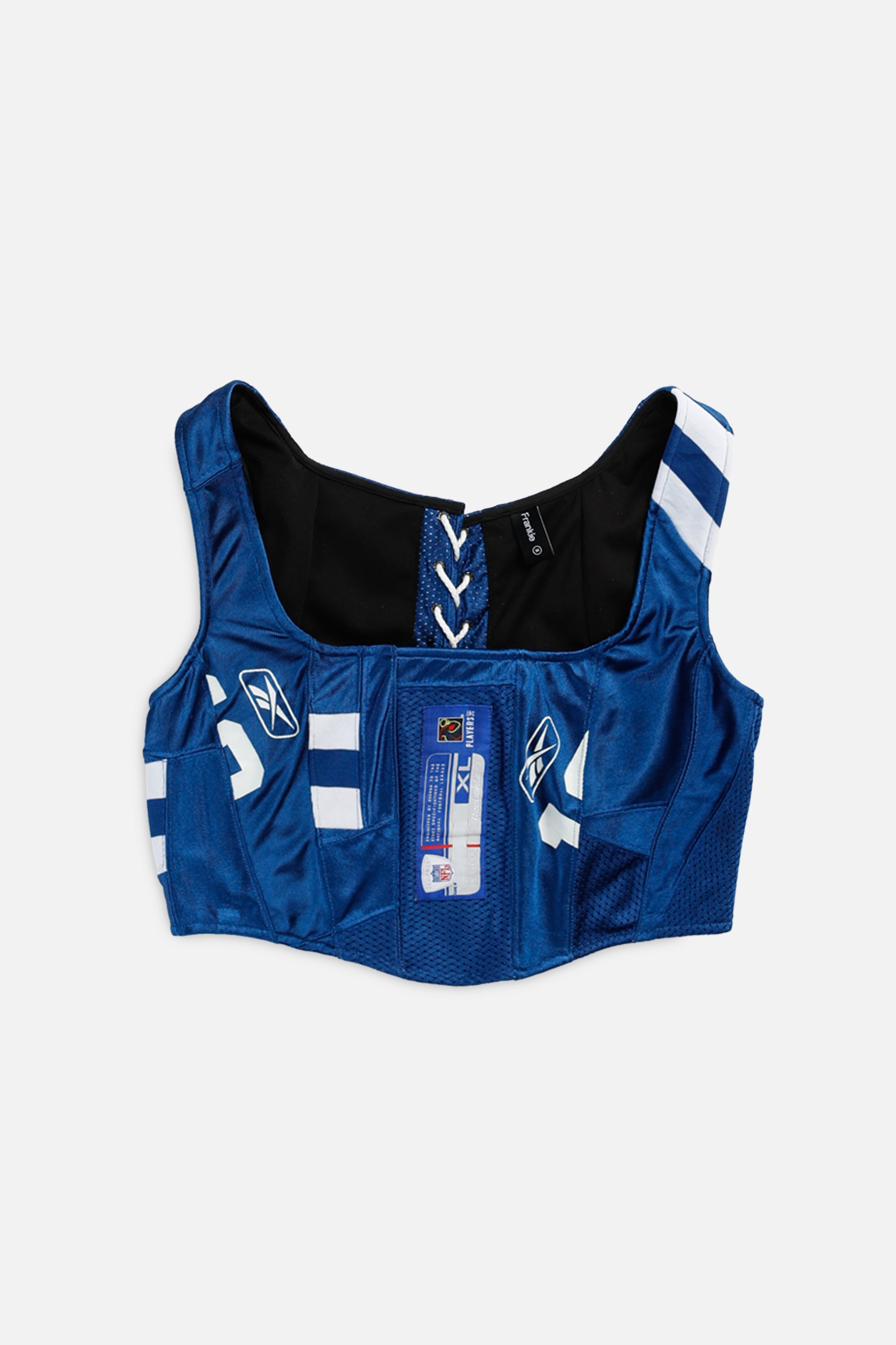 Rework Indianapolis Colts NFL Corset - M-TOPS-NFL-M-Frankie Collective Rare Vintage Streetwear Reworks
