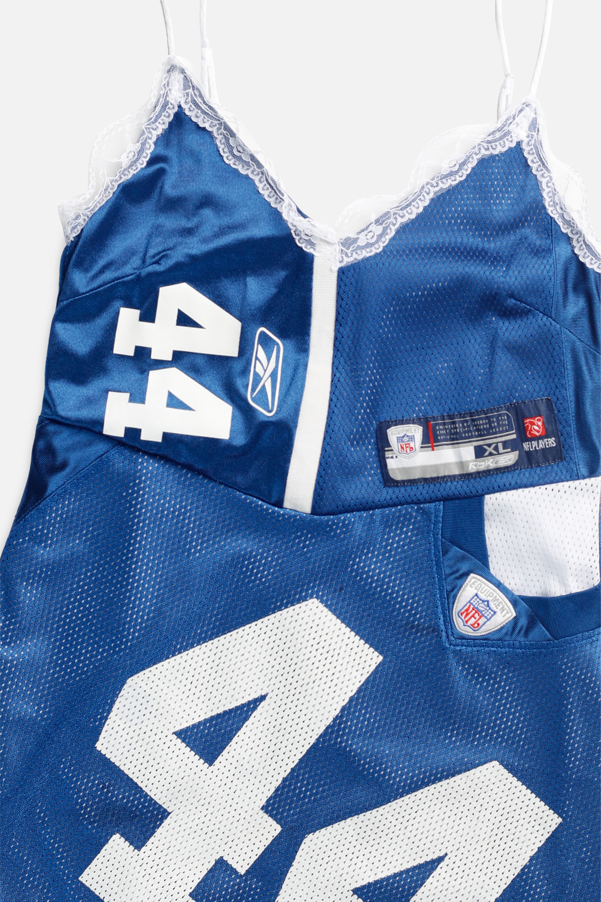 Rework Indianapolis Colts NFL Lace Dress - S-DRESSES-NFL-S-Frankie Collective Rare Vintage Streetwear Reworks