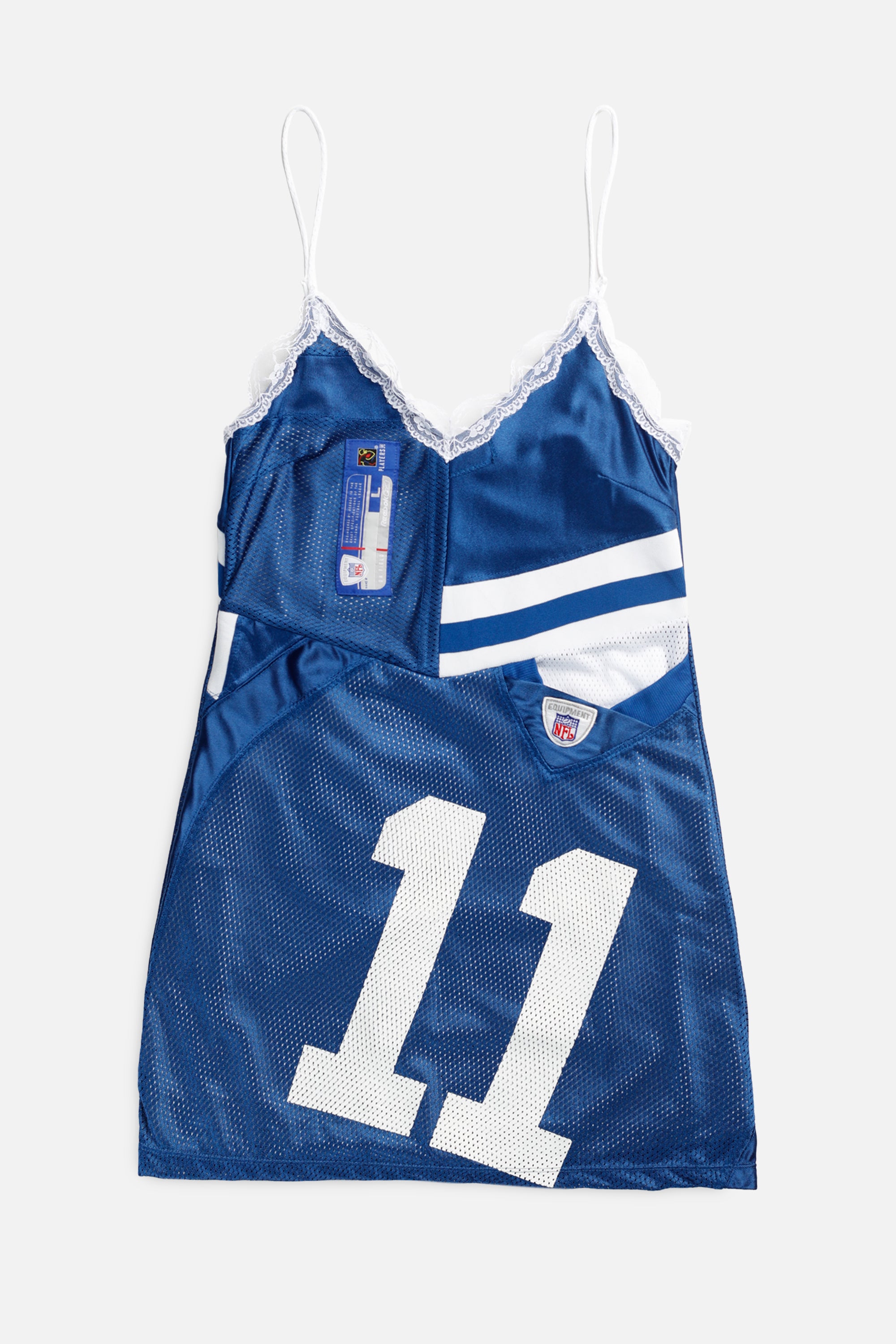 Rework Indianapolis Colts NFL Lace Dress - S-DRESSES-NFL-S-Frankie Collective Rare Vintage Streetwear Reworks
