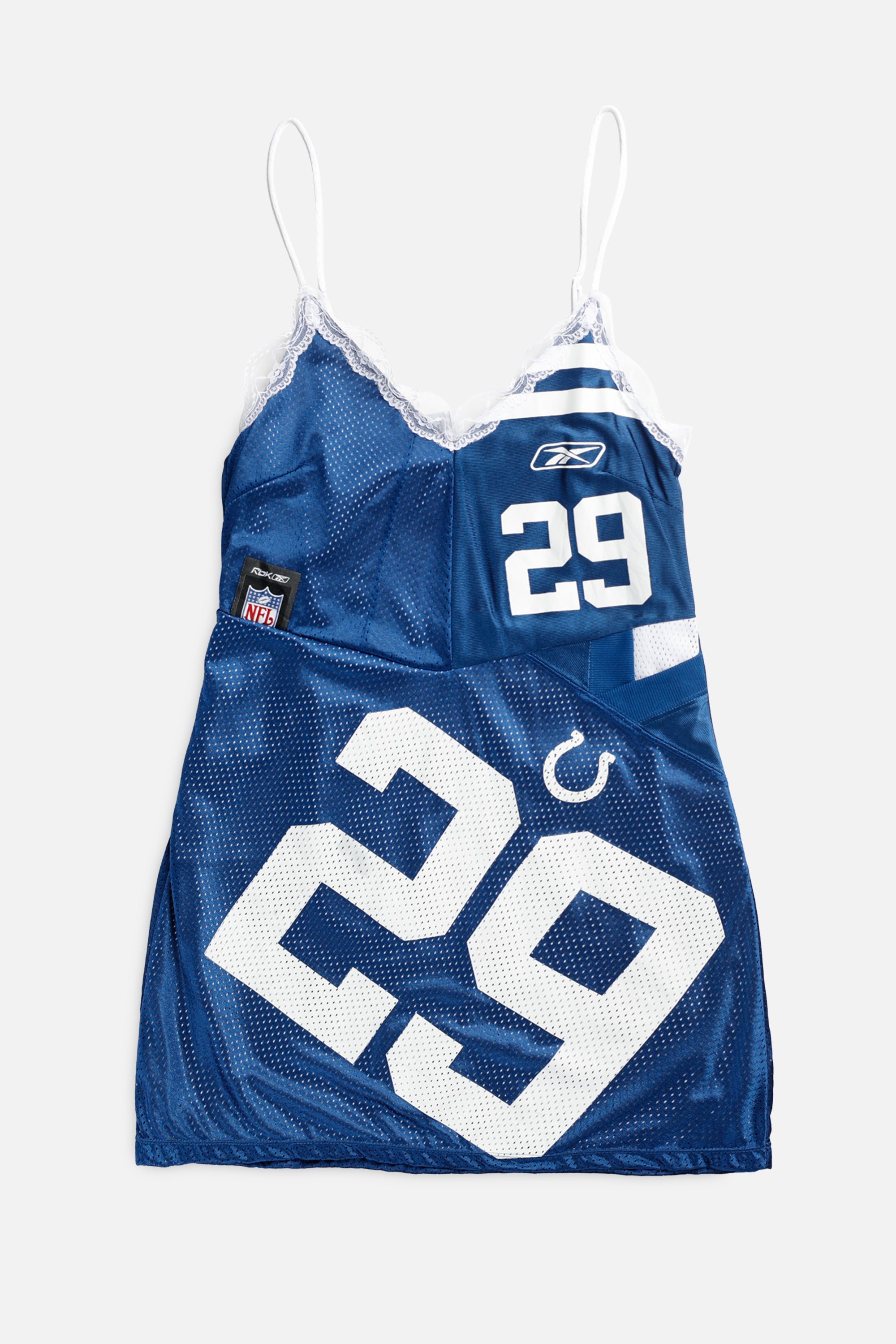 Rework Indianapolis Colts NFL Lace Dress - S-DRESSES-NFL-S-Frankie Collective Rare Vintage Streetwear Reworks