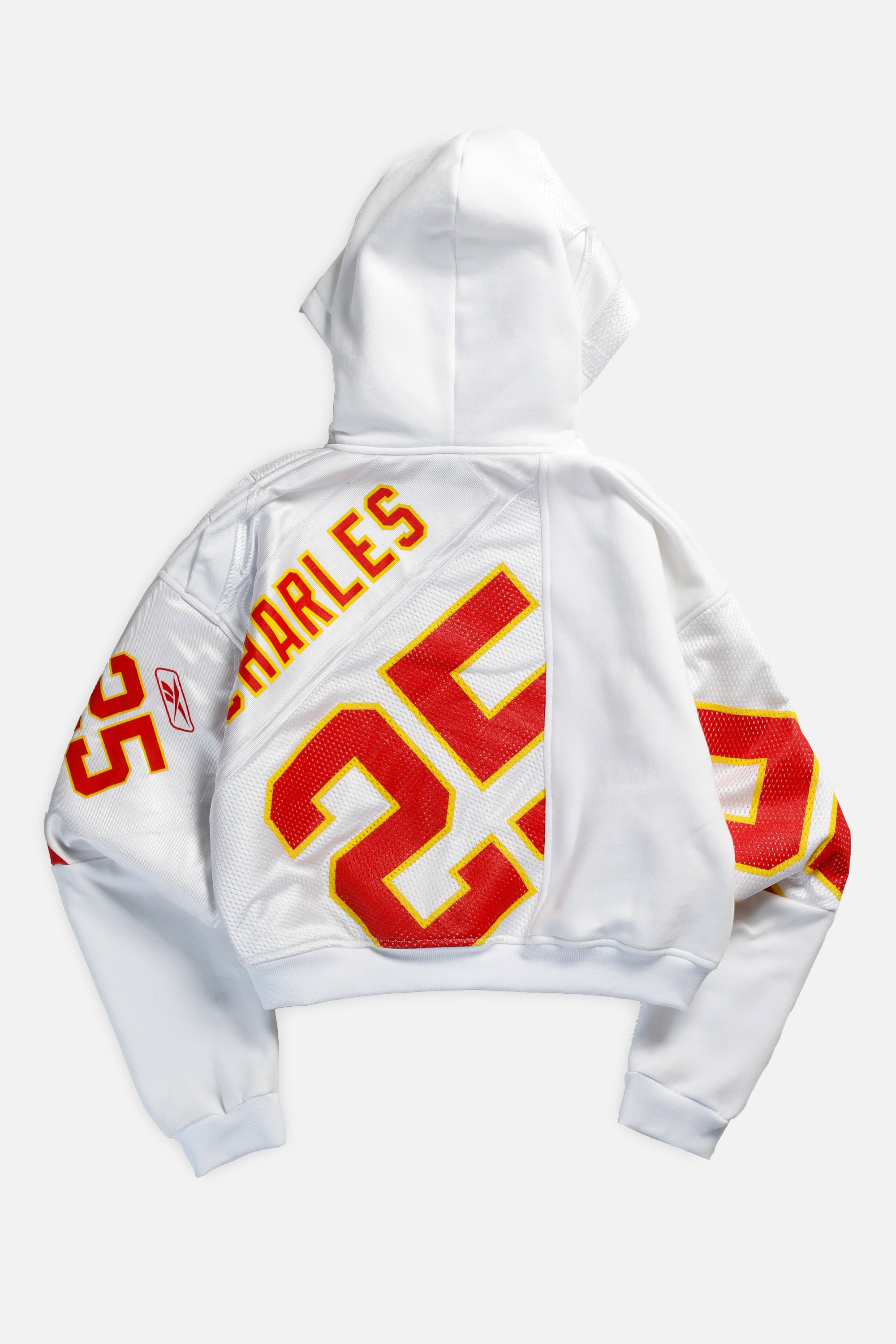 Rework Kansas City Cheifs Crop Zip Hoodie - L-SWEATERS-NFL-Frankie Collective