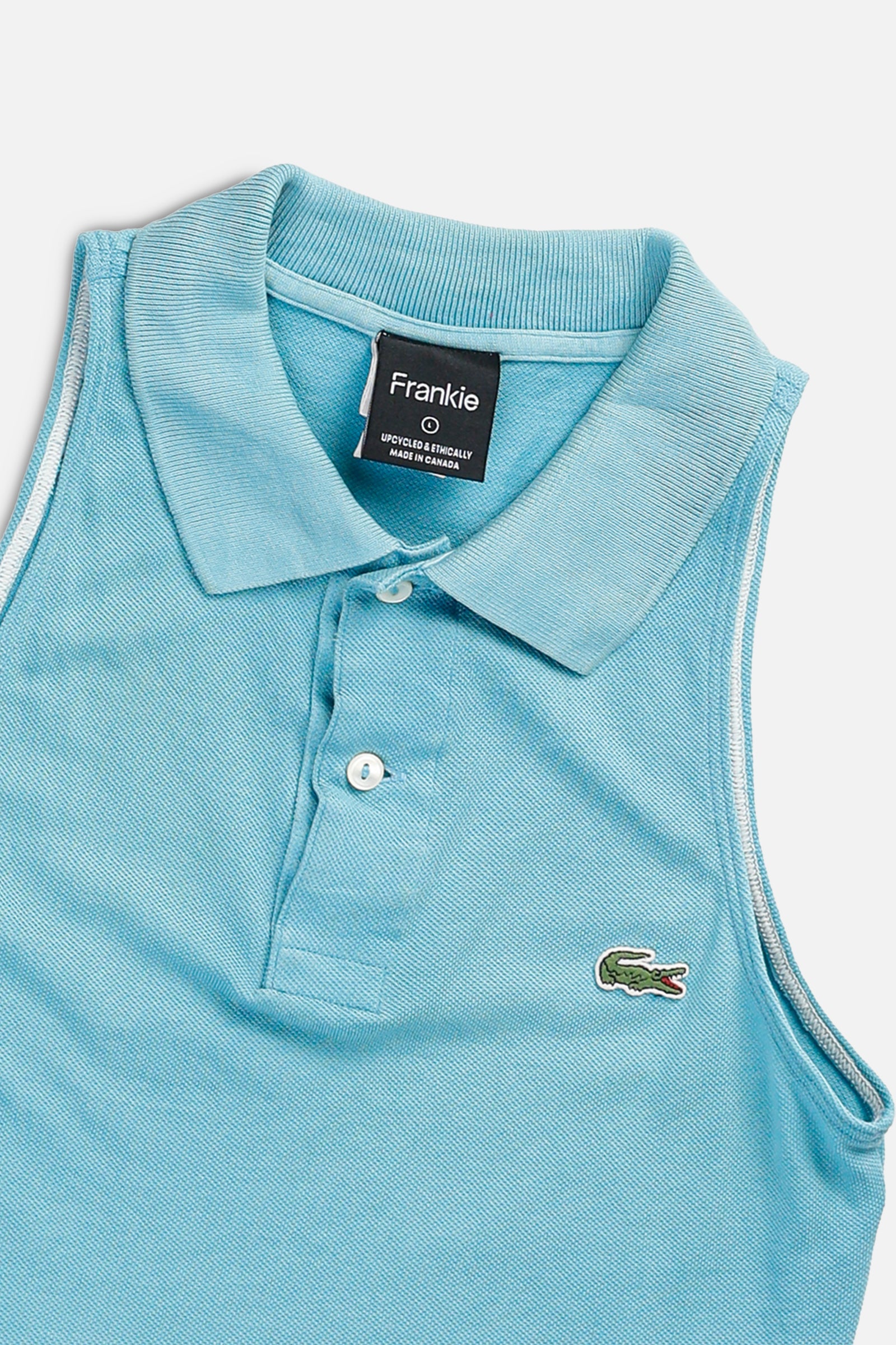 Rework Lacoste Collared Tank - L-TOPS-lacoste-L-Frankie Collective Rare Vintage Streetwear Reworks
