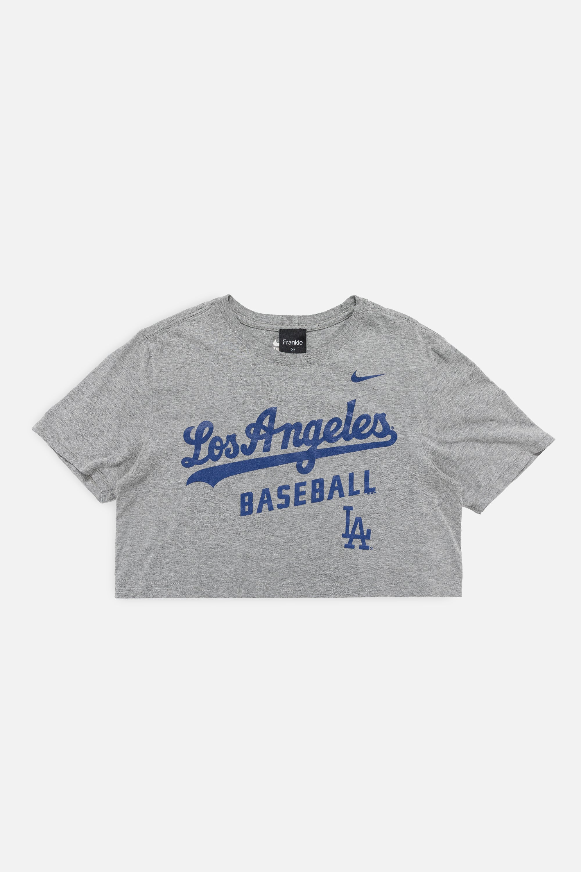 Rework Los Angeles Dodgers Crop Tee-MLB-Frankie Collective-Rework-Vintage-Streetwear