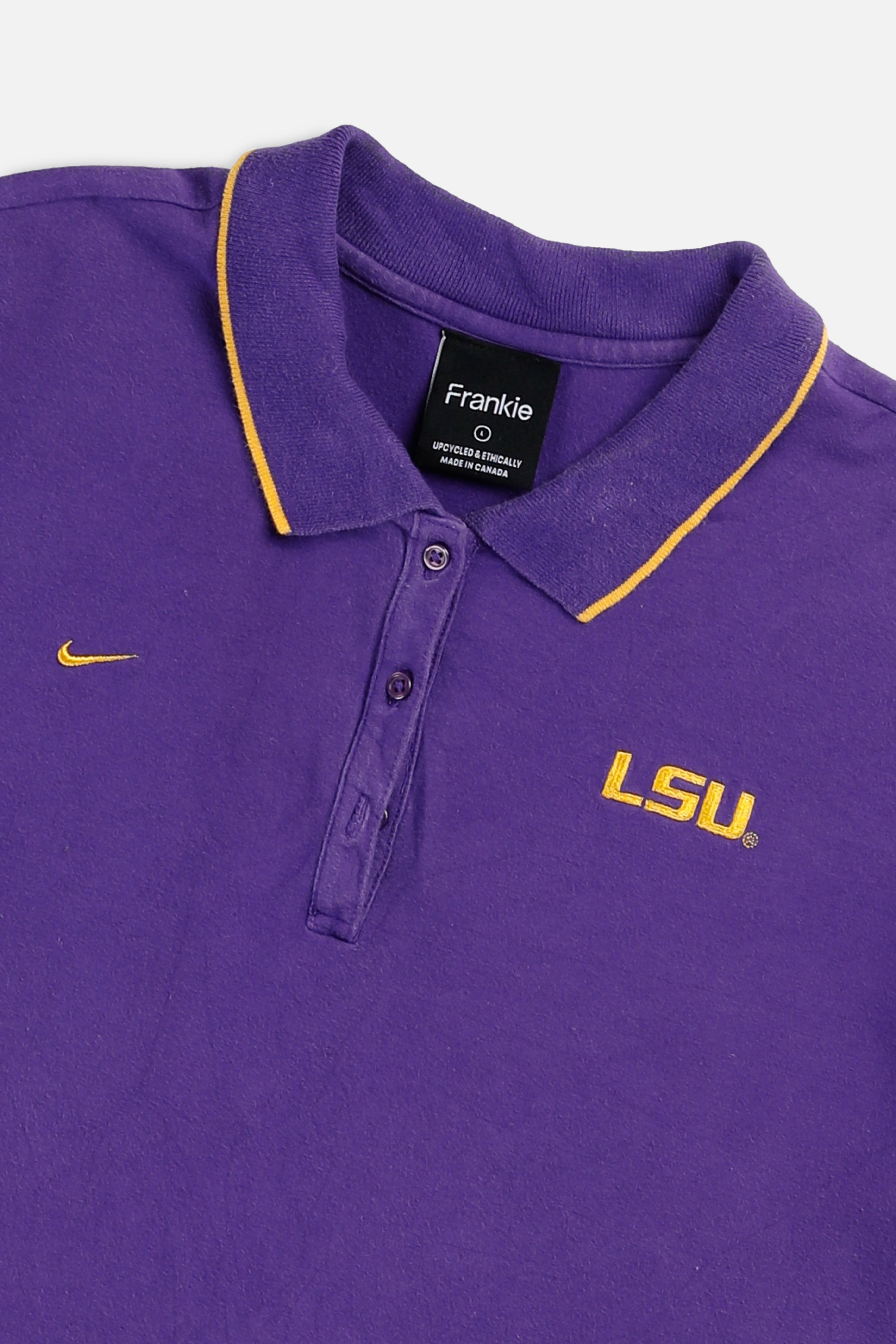 Rework LSU Nike Collared Tee - L-TOPS-Nike-L-Frankie Collective Rare Vintage Streetwear Reworks