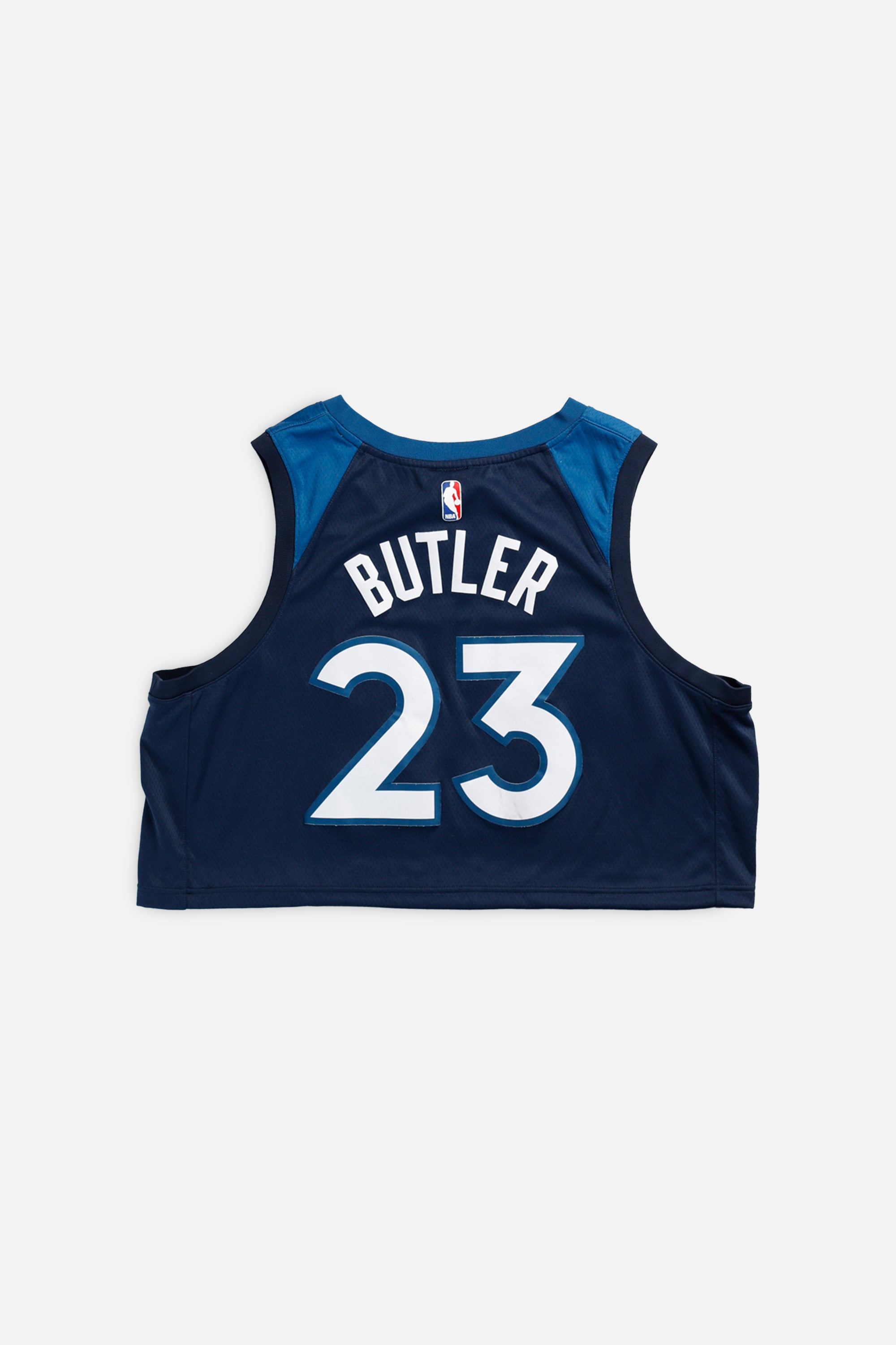 Rework Minnesota Timberwolves NBA Crop Jersey - XL-JERSEYS-NBA-XL-Frankie Collective Rare Vintage Streetwear Reworks