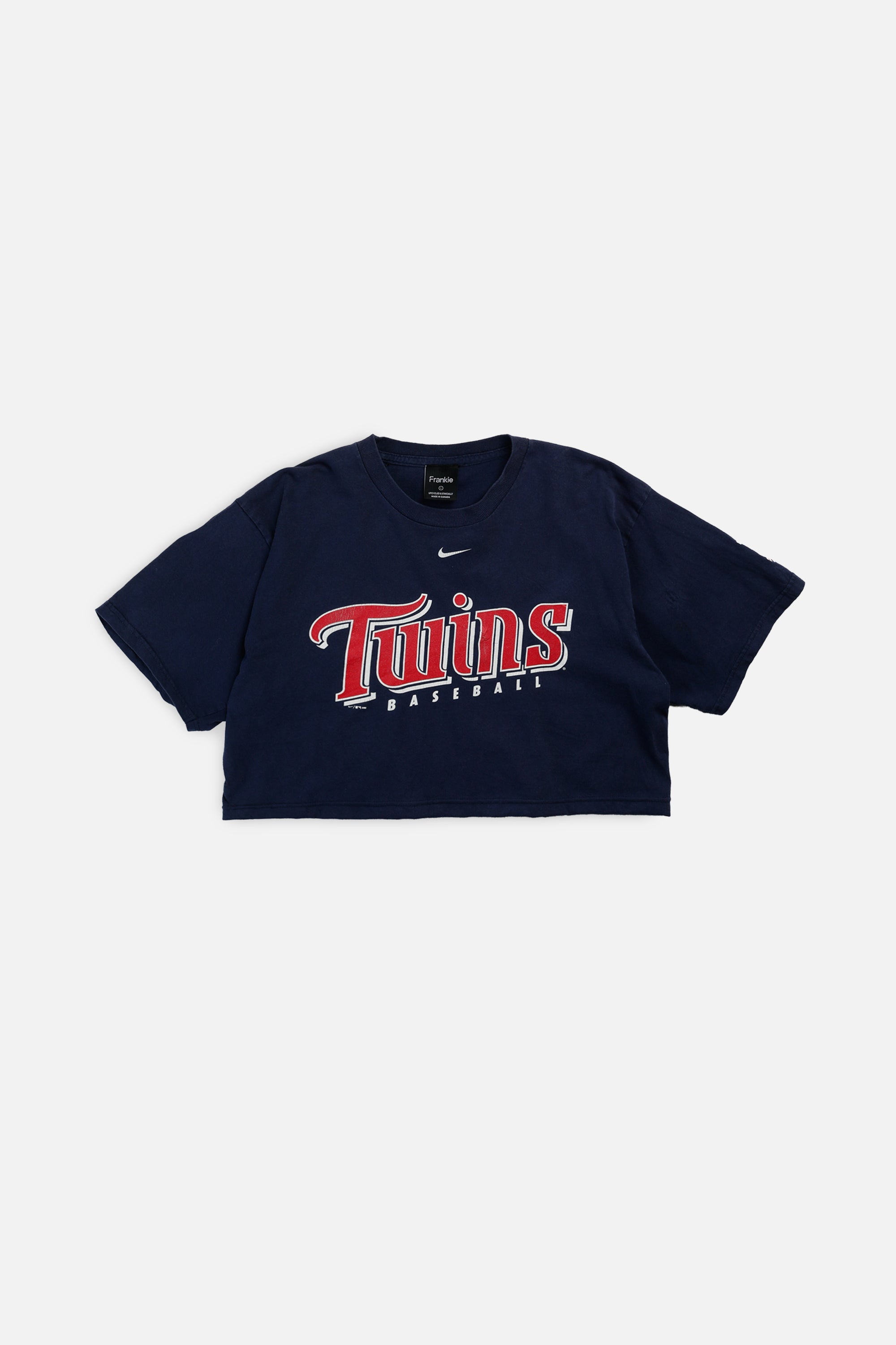 Rework Minnesota Twins MLB Crop Tee - L-TOPS-MLB-L-Frankie Collective Rare Vintage Streetwear Reworks