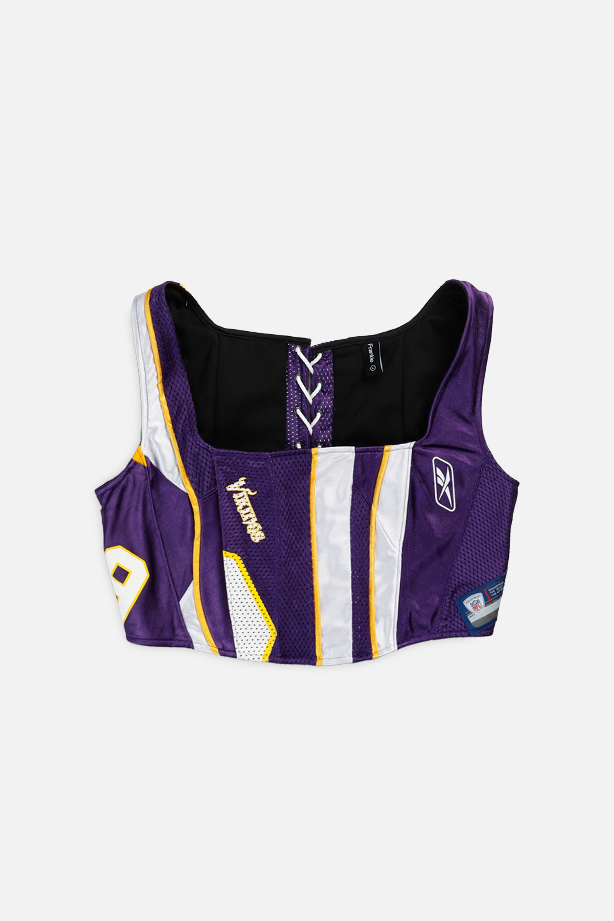 Rework Minnesota Vikings NFL Corset - L-TOPS-NFL-L-Frankie Collective Rare Vintage Streetwear Reworks