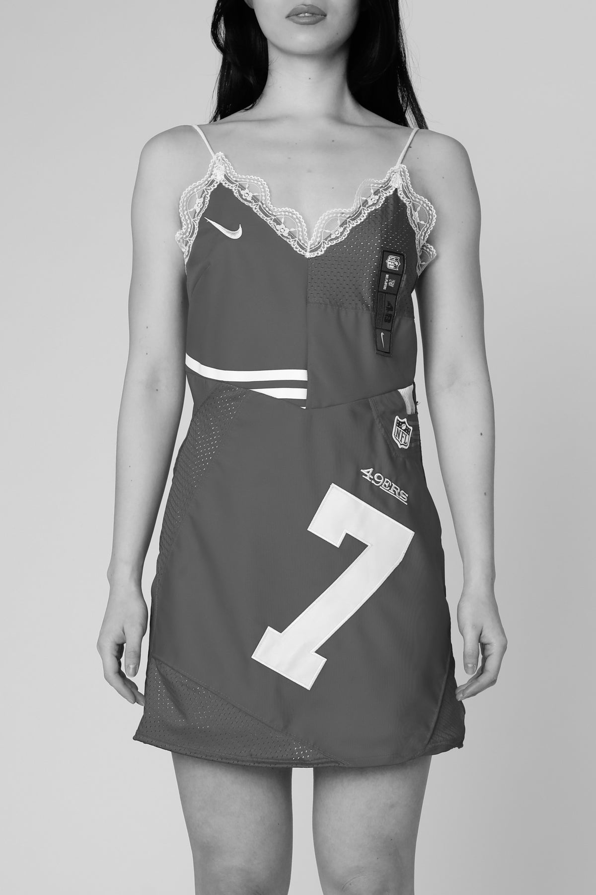 Rework NBA Lace Dress - M-DRESSES-NBA-M-Frankie Collective Rare Vintage Streetwear Reworks