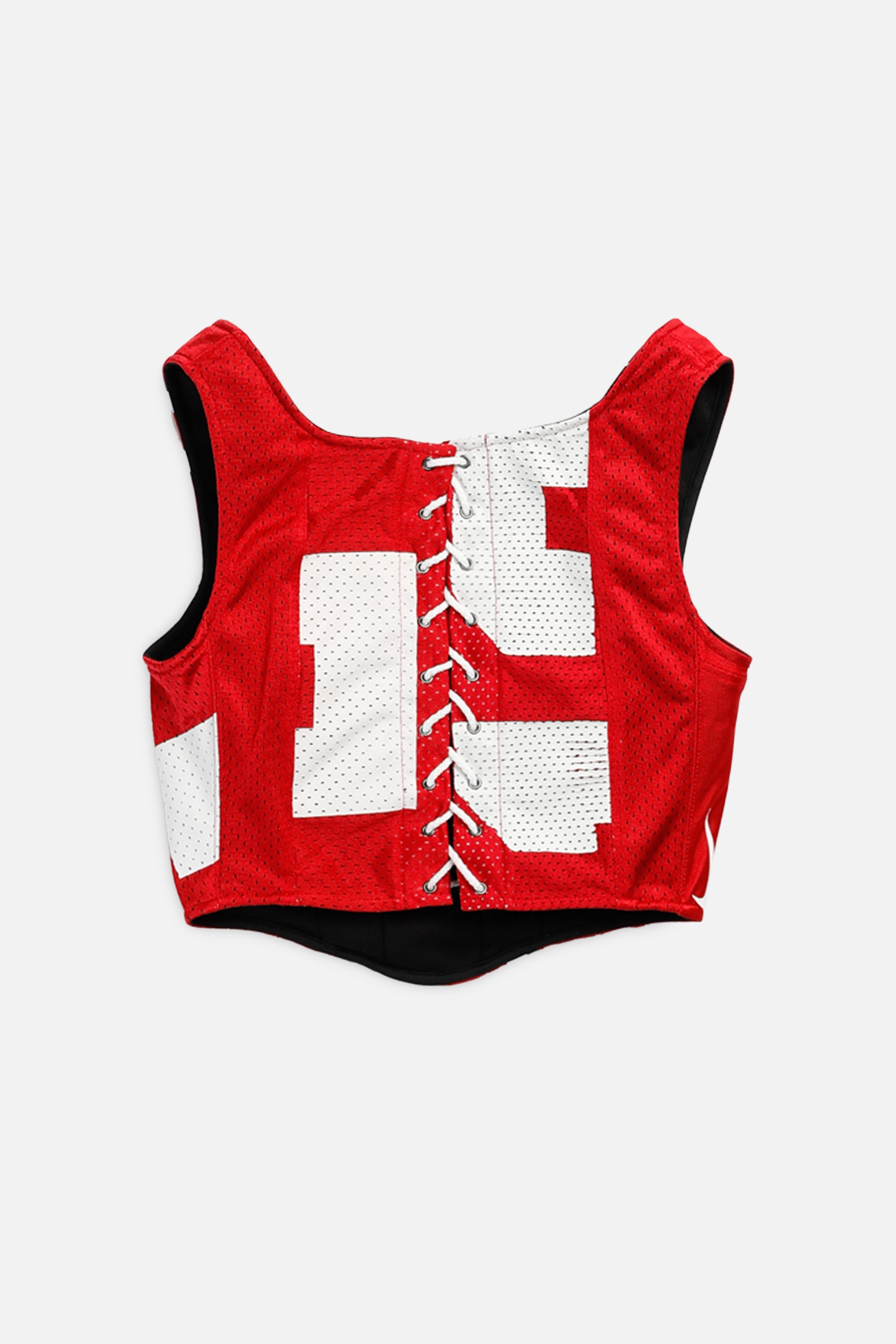 Rework Nebraska Cornhuskers NCAA Corset - XS-TOPS-NCAA-XS-Frankie Collective Rare Vintage Streetwear Reworks