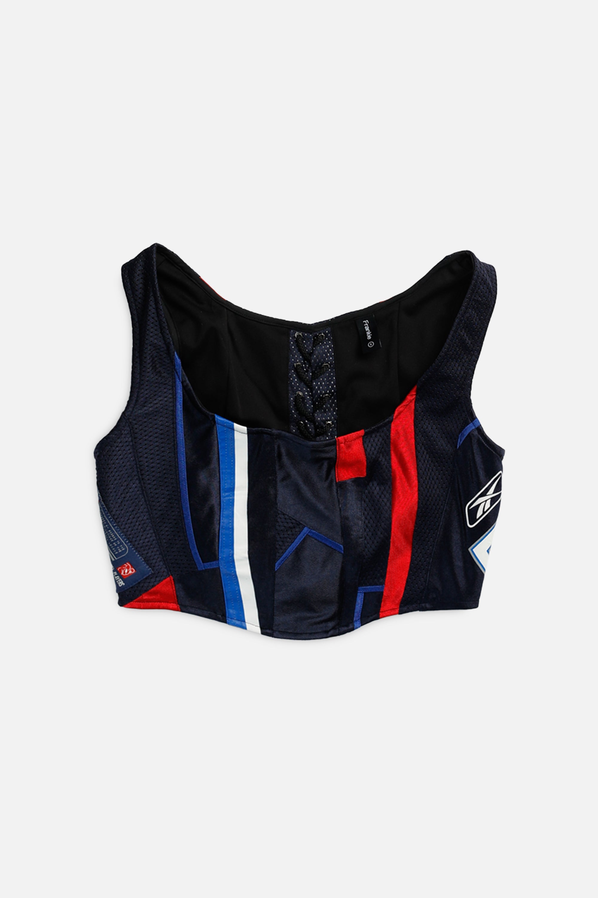 Rework New England Patriots NFL Corset - S-TOPS-NFL-S-Frankie Collective Rare Vintage Streetwear Reworks
