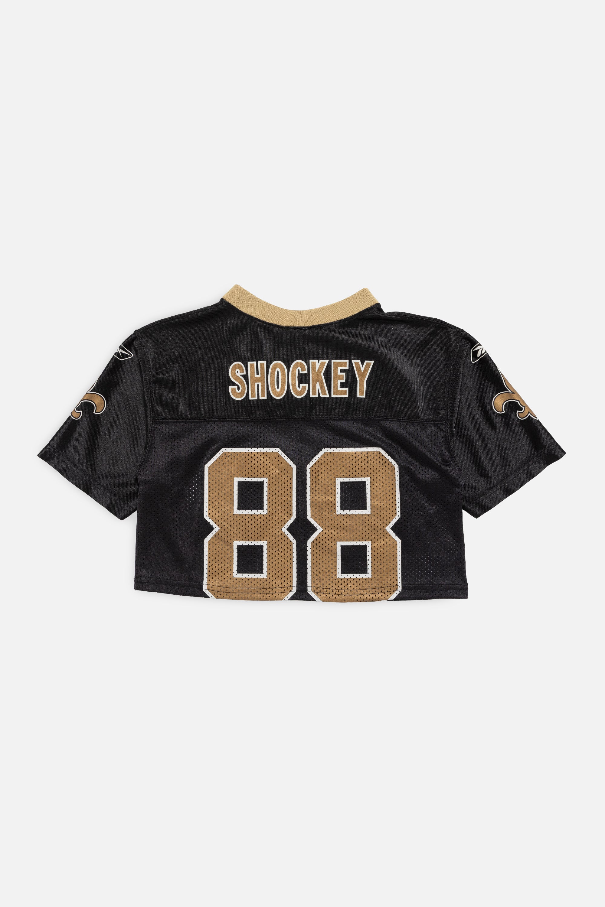 Rework New Orleans Saints Crop Jersey-NFL-Frankie Collective-Rework-Vintage-Streetwear