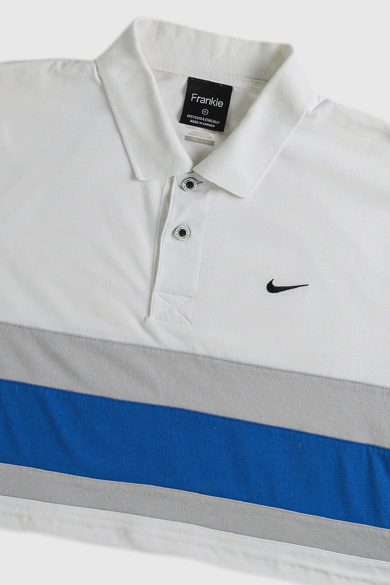 Rework Nike Crop Collared Tee - XL-TOPS-Nike-Frankie Collective Rare Vintage Streetwear Reworks