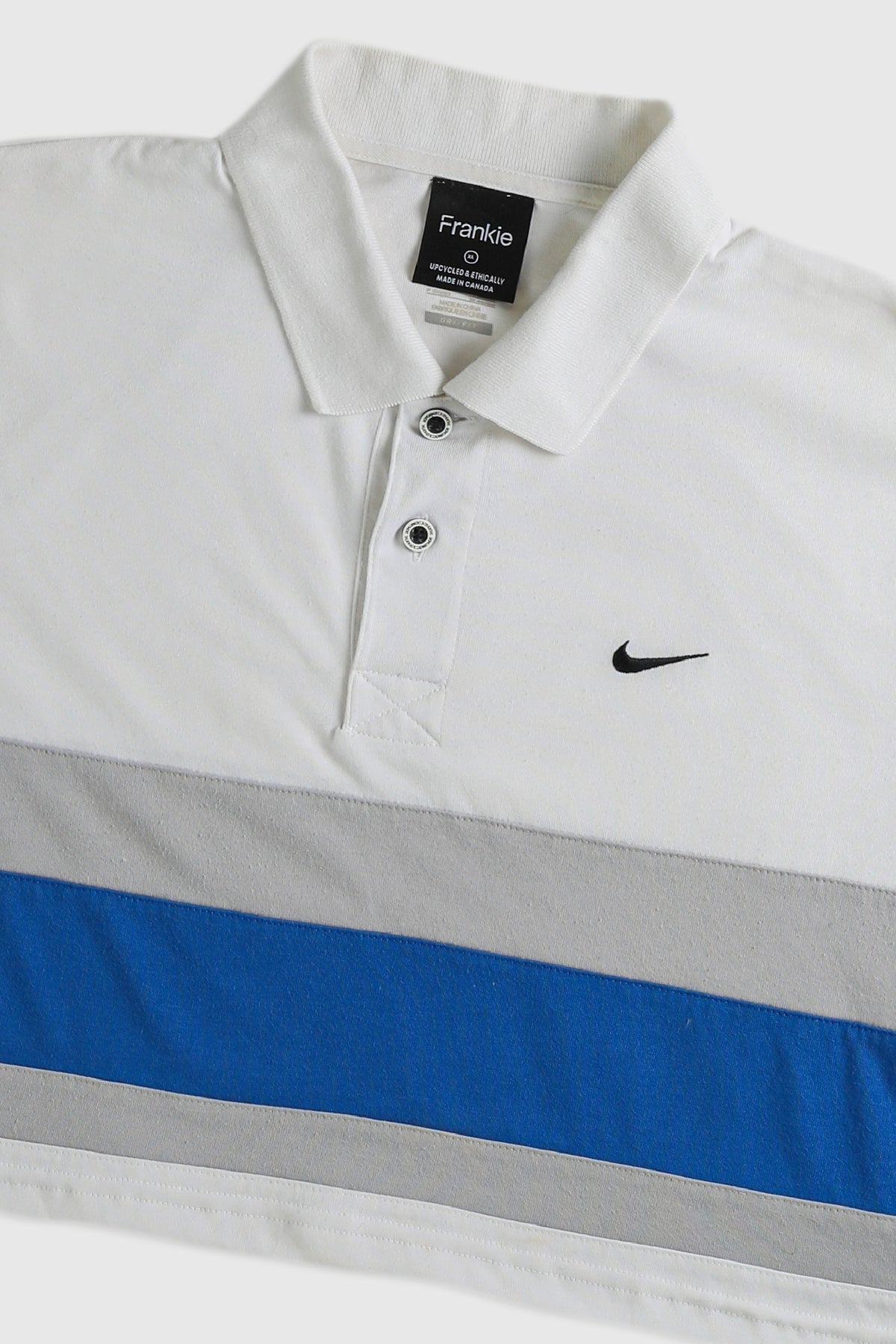 Rework Nike Crop Collared Tee - XL-TOPS-Nike-Frankie Collective Rare Vintage Streetwear Reworks