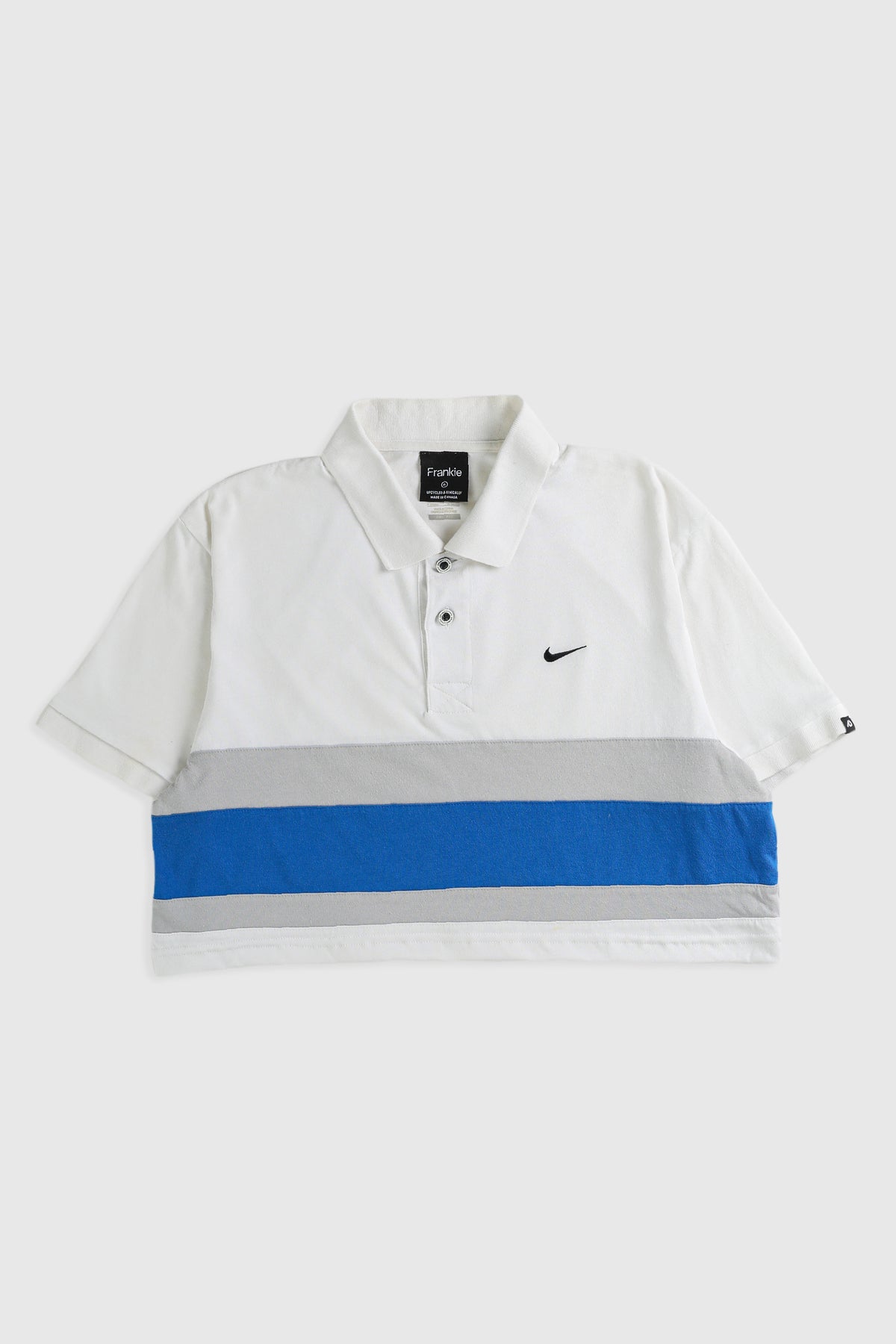 Rework Nike Crop Collared Tee - XL-TOPS-Nike-Frankie Collective Rare Vintage Streetwear Reworks