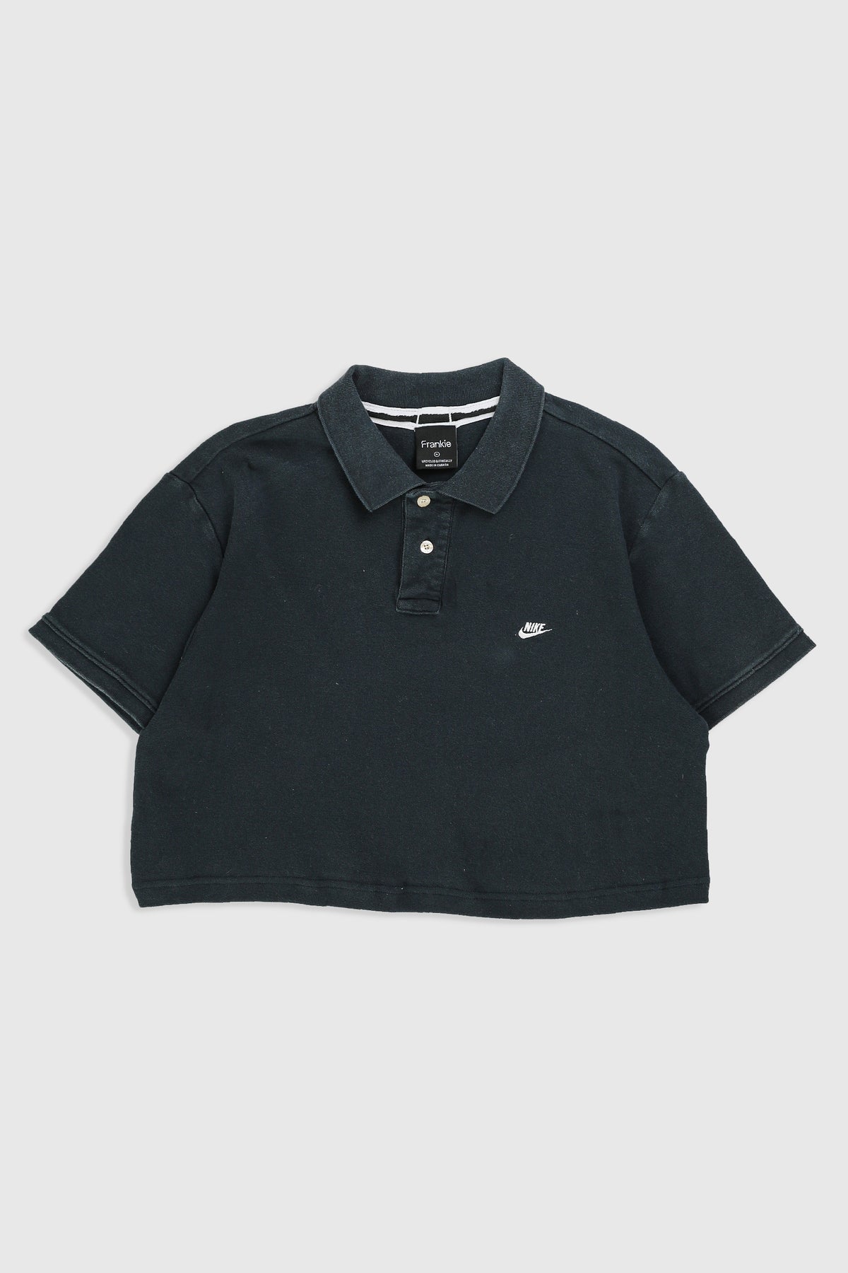 Rework Nike Crop Collared Tee - XL-TOPS-Nike-Frankie Collective Rare Vintage Streetwear Reworks