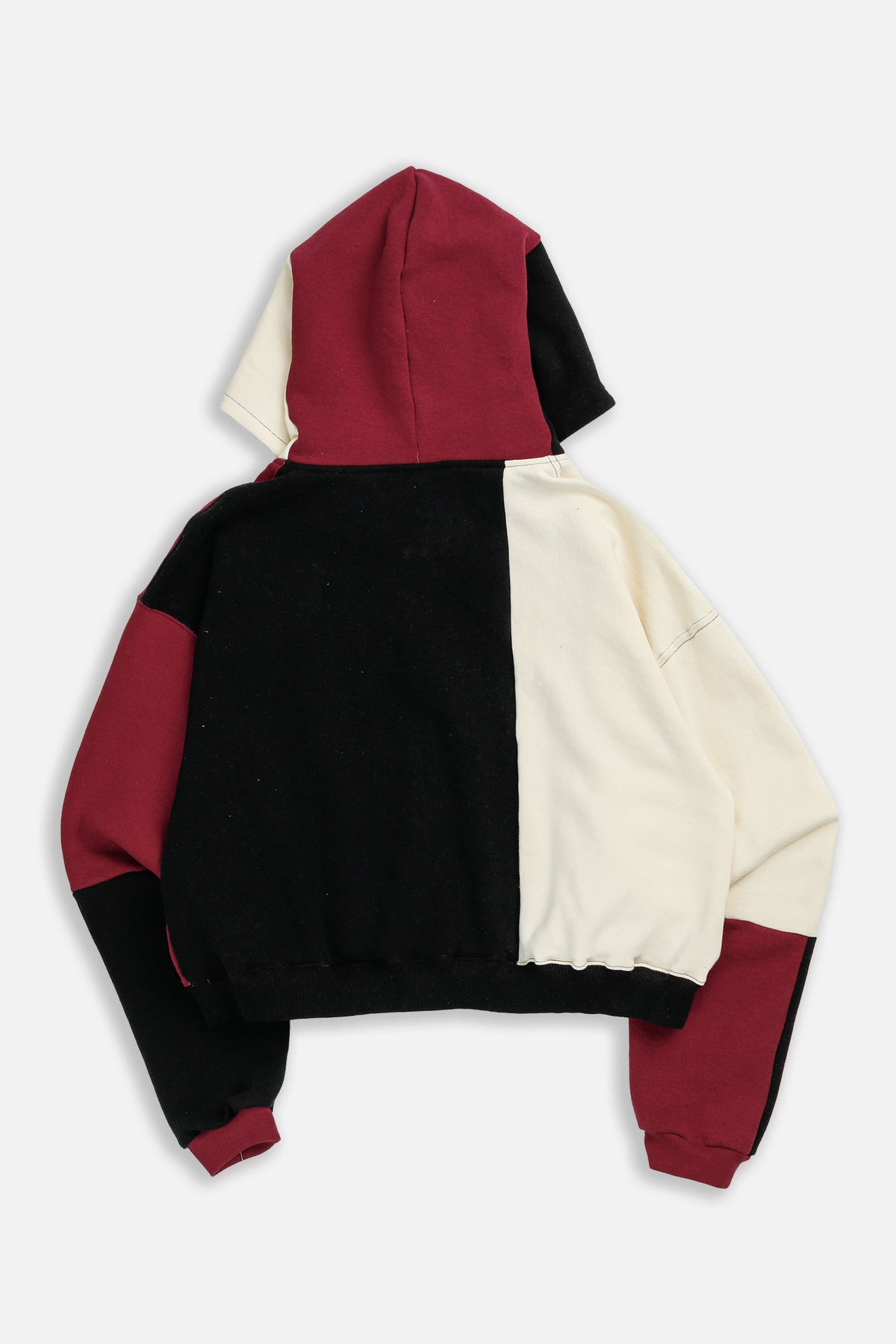 Rework Nike Crop Zip Hoodie - M-SWEATERS-Nike-M-Frankie Collective Rare Vintage Streetwear Reworks