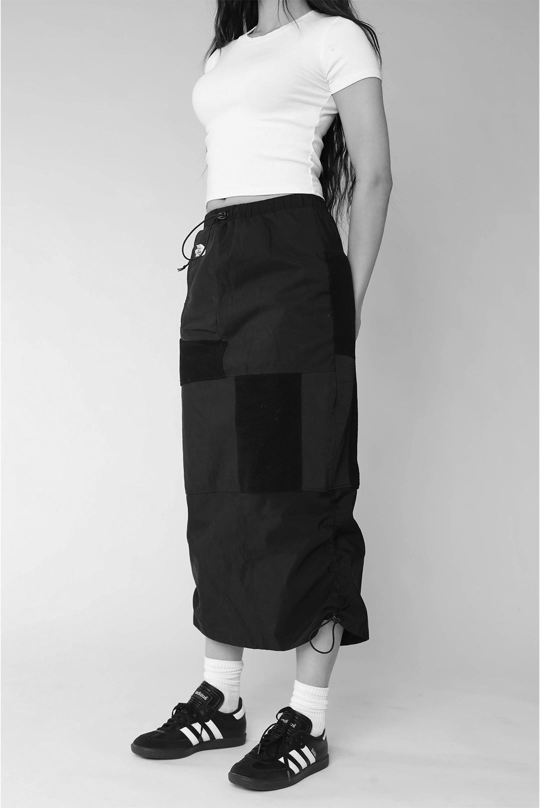 Rework Nike Fleece Long Skirt - XS-BOTTOMS-Nike-XS-Frankie Collective Rare Vintage Streetwear Reworks