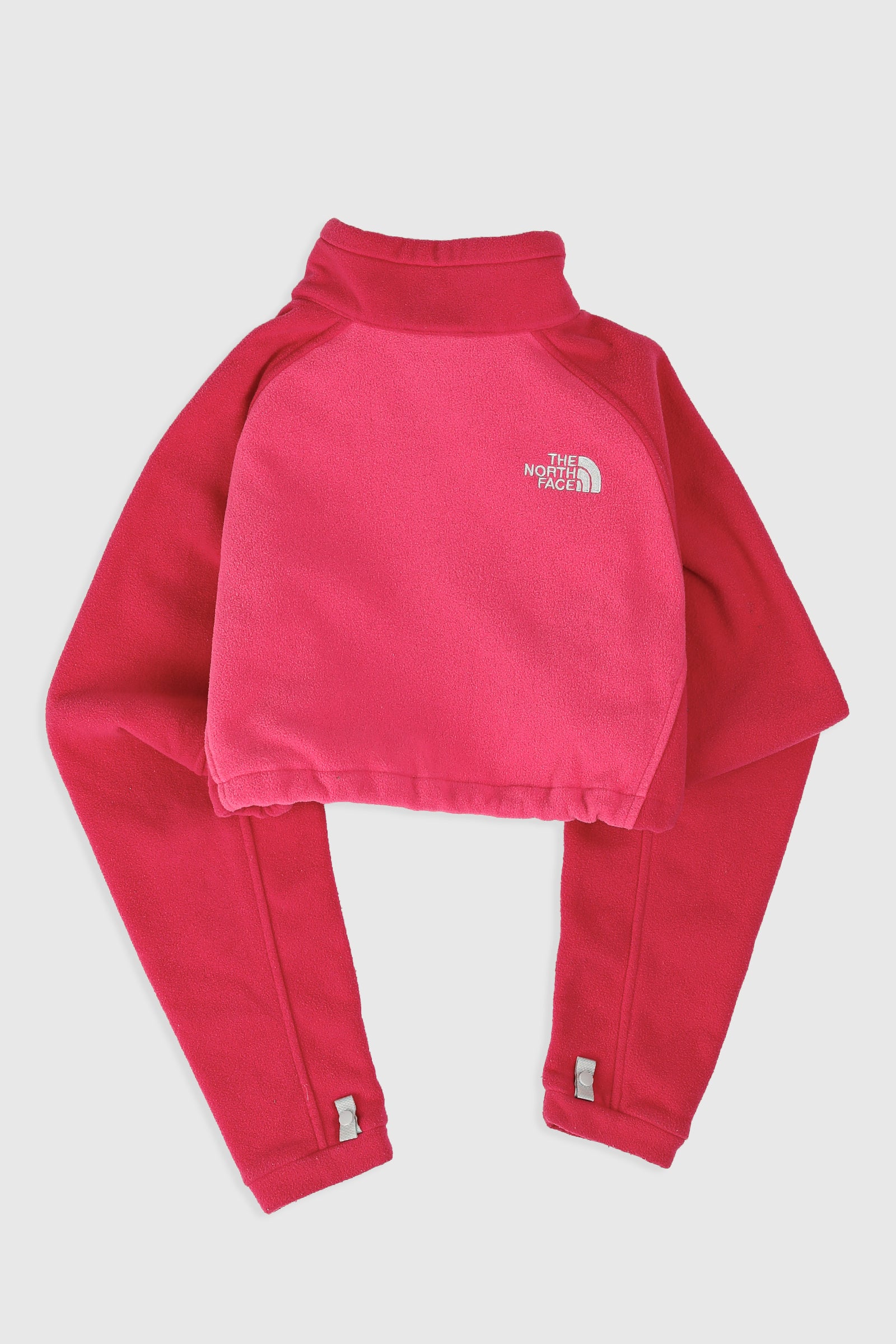 Rework North Face Crop Fleece Jacket - M-SWEATERS-North Face-Frankie Collective Rare Vintage Streetwear Reworks