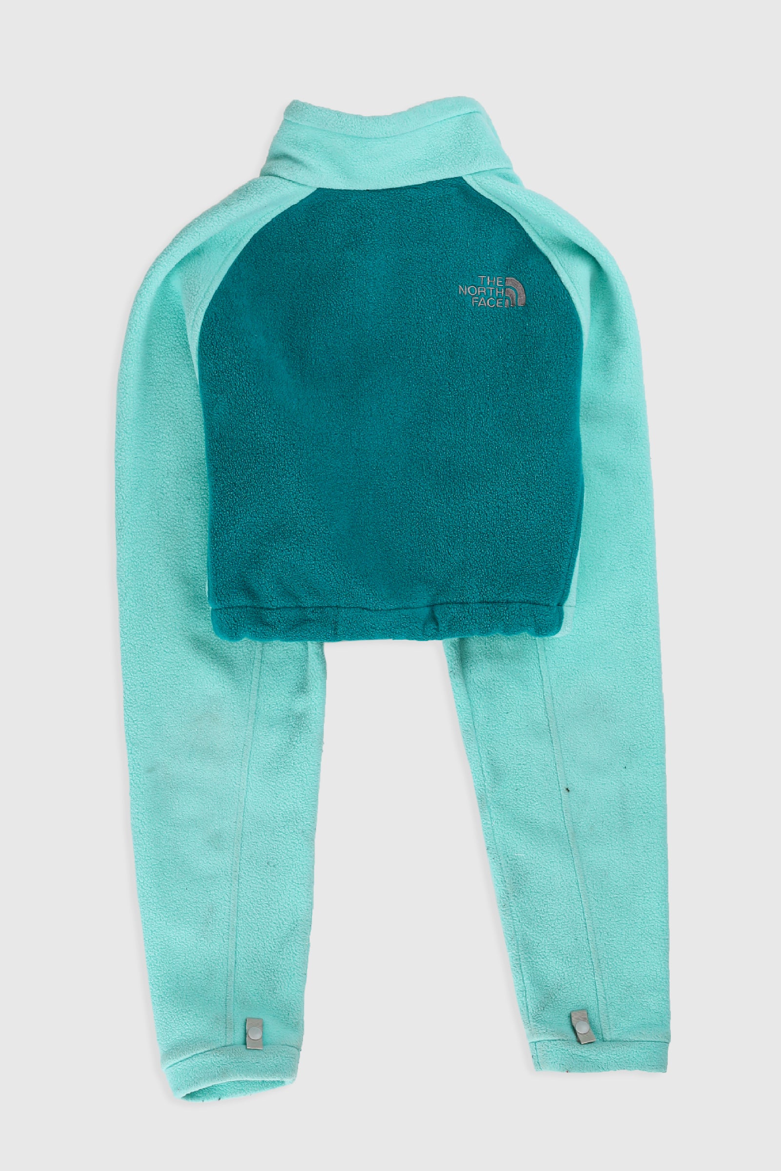 Rework North Face Crop Fleece Jacket - M-SWEATERS-North Face-Frankie Collective Rare Vintage Streetwear Reworks