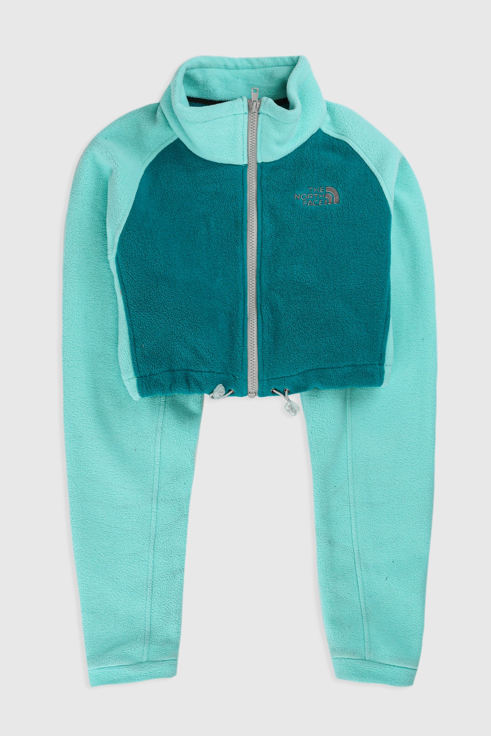 Rework North Face Crop Fleece Jacket - M-SWEATERS-North Face-Frankie Collective Rare Vintage Streetwear Reworks