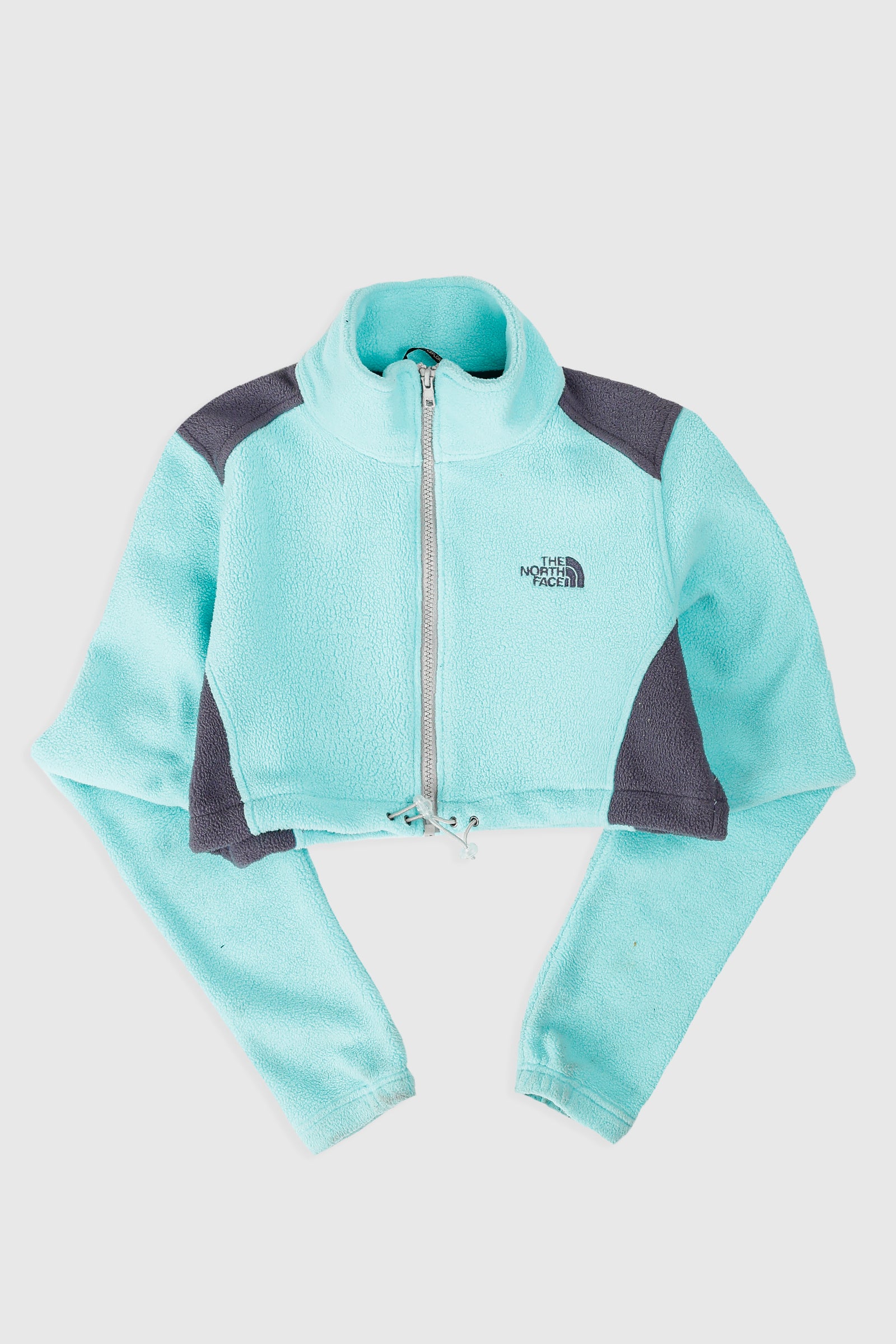 Rework North Face Crop Fleece Jacket - S-SWEATERS-North Face-Frankie Collective Rare Vintage Streetwear Reworks