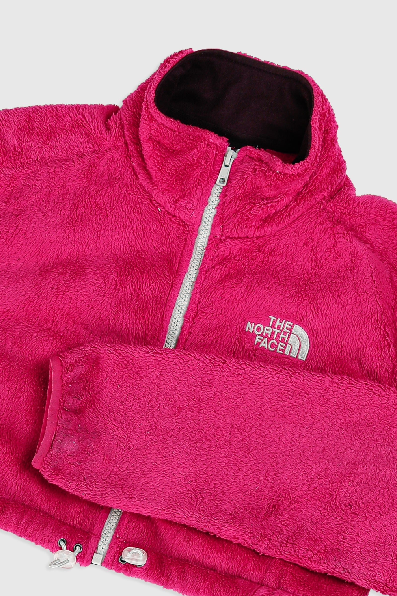 Rework North Face Crop Fleece Jacket - XS, S, M, L, XL-SWEATERS-North Face-XS-Frankie Collective Rare Vintage Streetwear Reworks