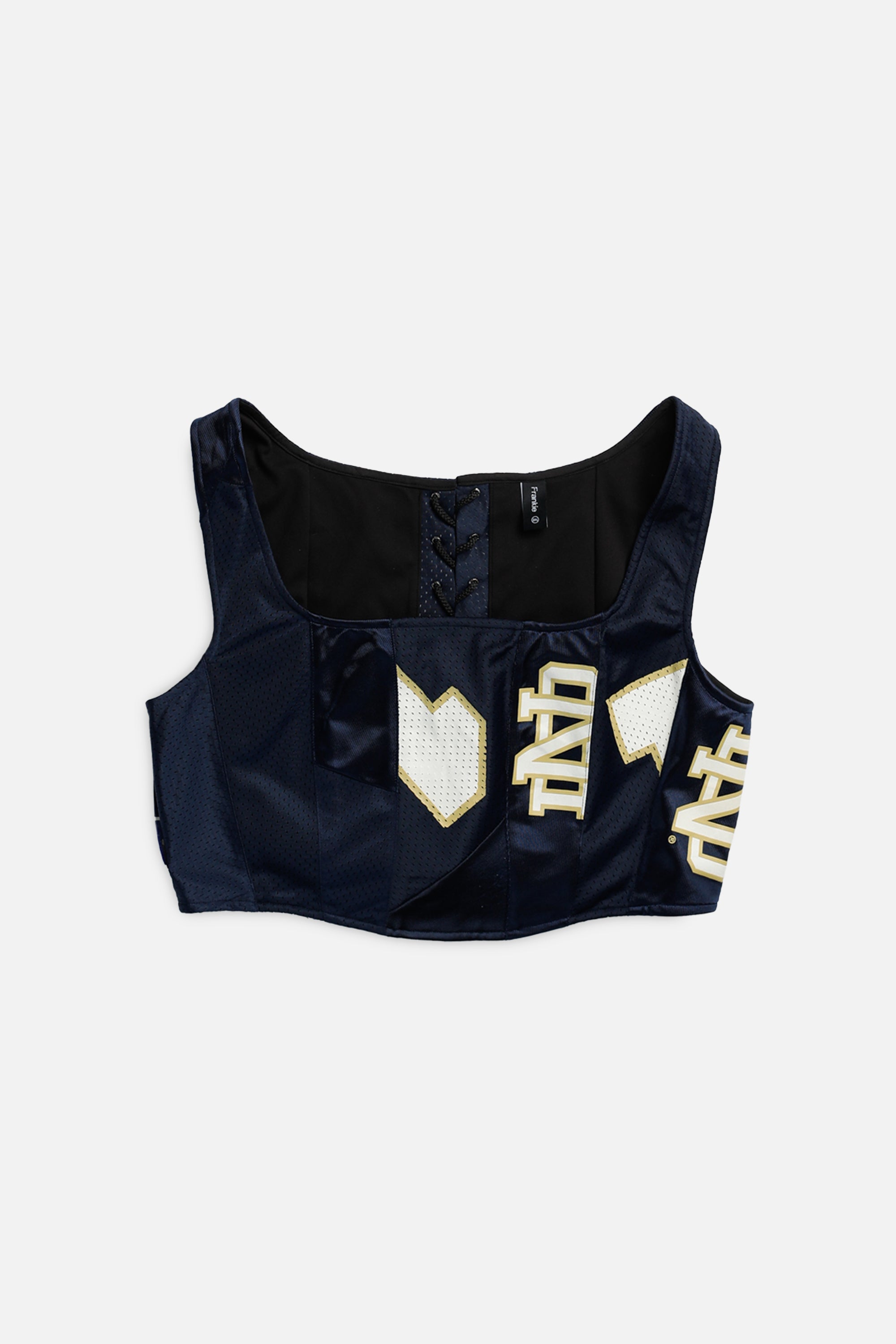 Rework Notre Dame Fighting Irish NCAA Corset - XXL-TOPS-NCAA-XXL-Frankie Collective Rare Vintage Streetwear Reworks