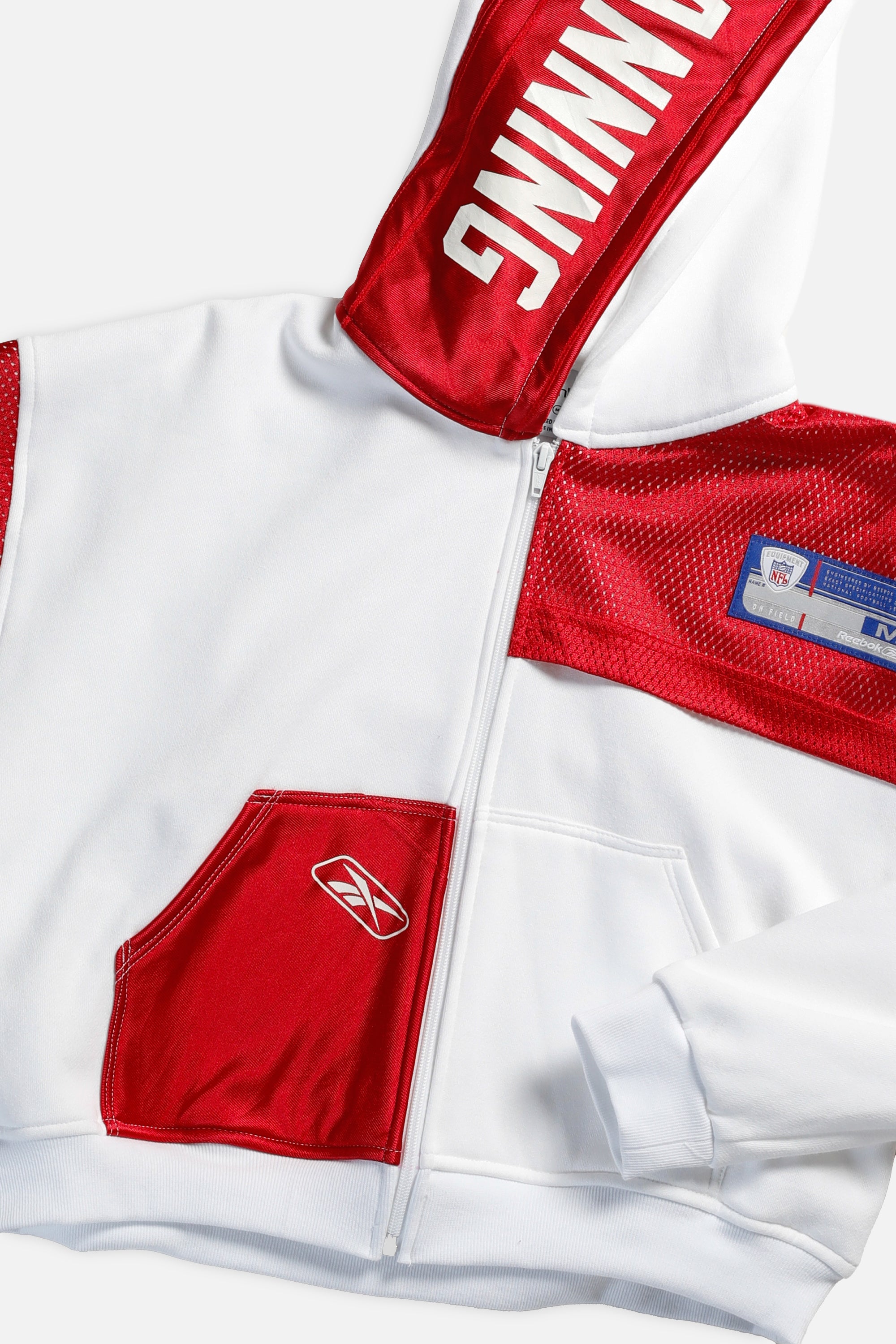 Rework NY Giants Crop Zip Hoodie - M-SWEATERS-NFL-Frankie Collective