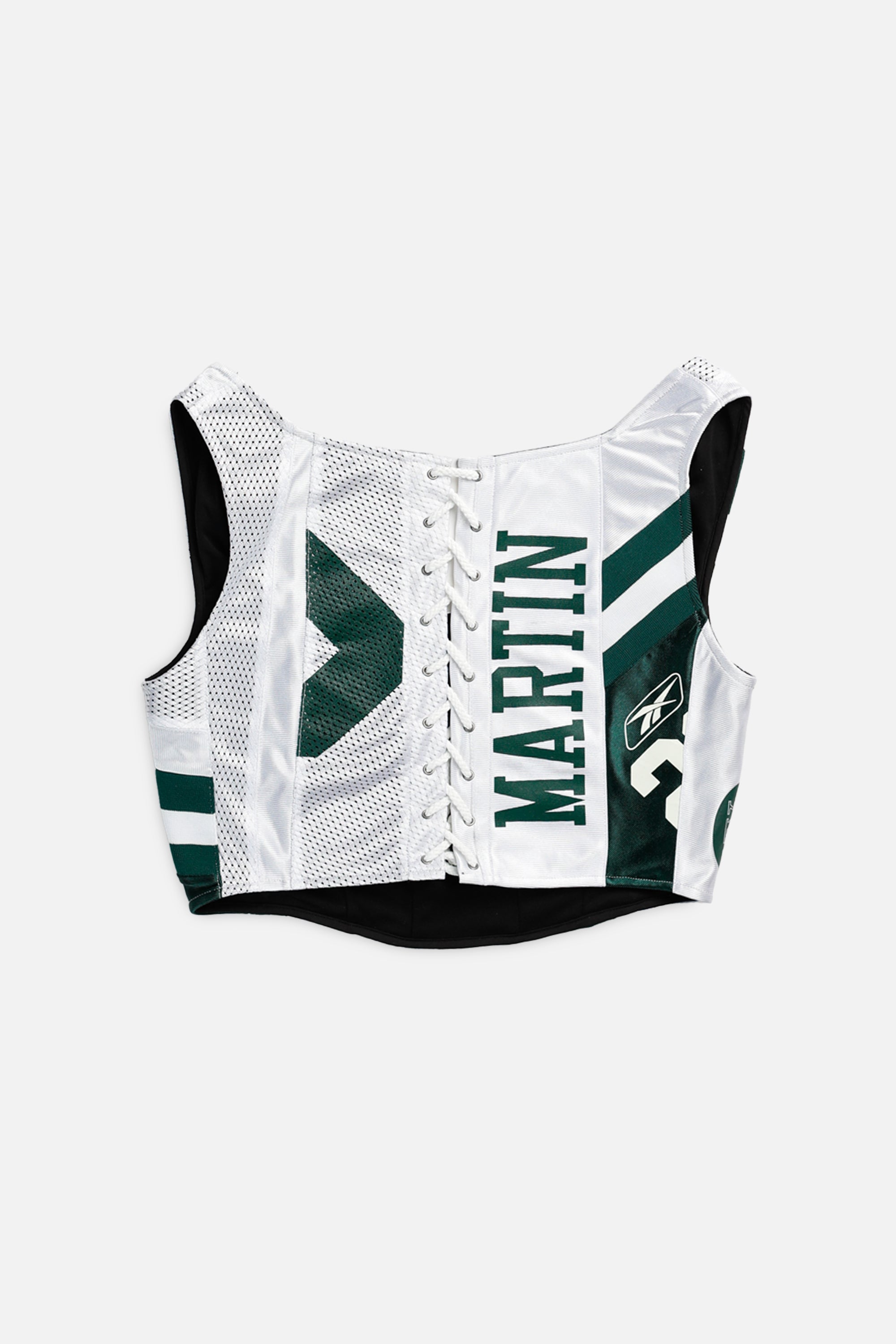 Rework NY Jets NFL Corset - L-TOPS-NFL-L-Frankie Collective Rare Vintage Streetwear Reworks
