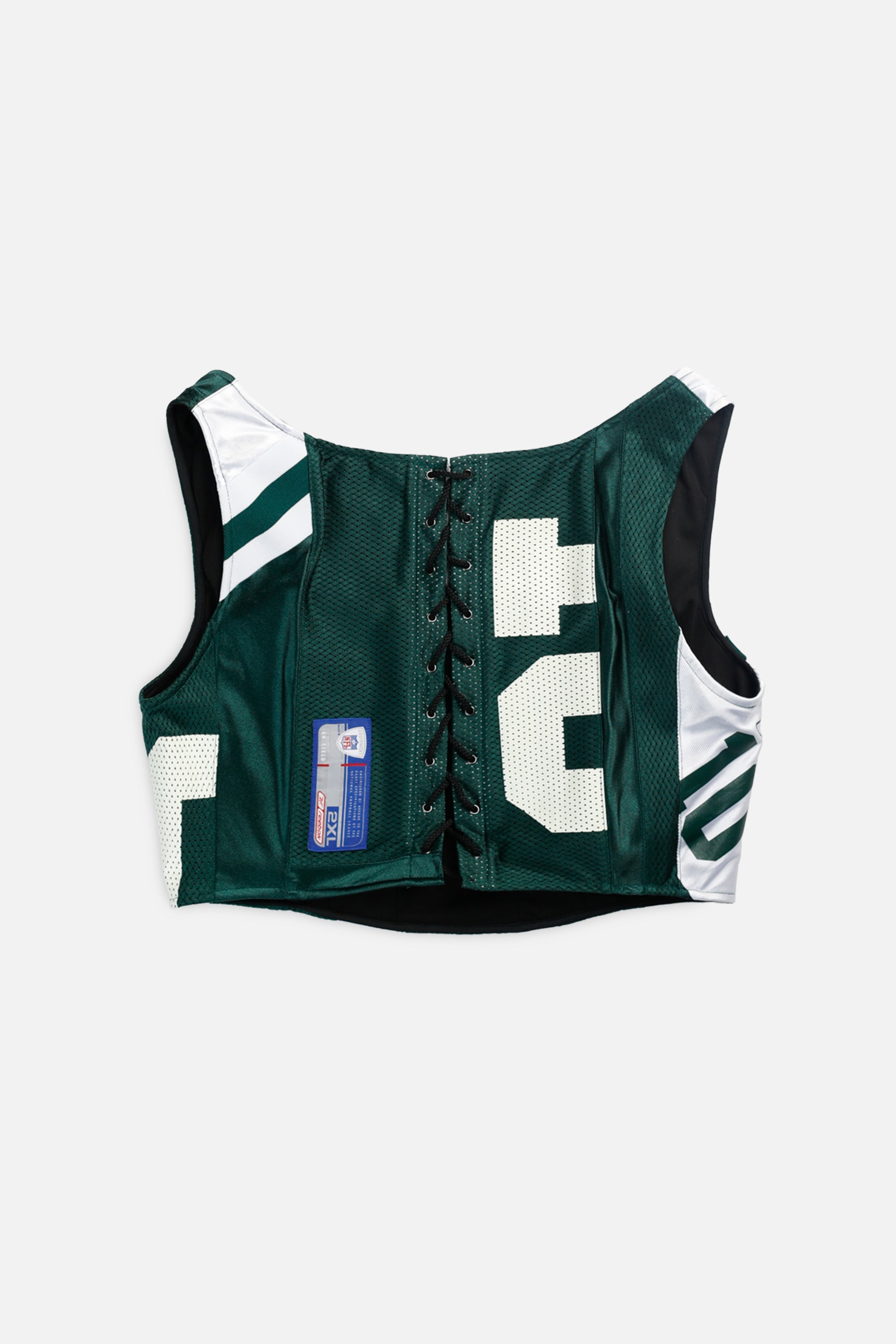 Rework NY Jets NFL Corset - XXL-TOPS-NFL-XXL-Frankie Collective Rare Vintage Streetwear Reworks