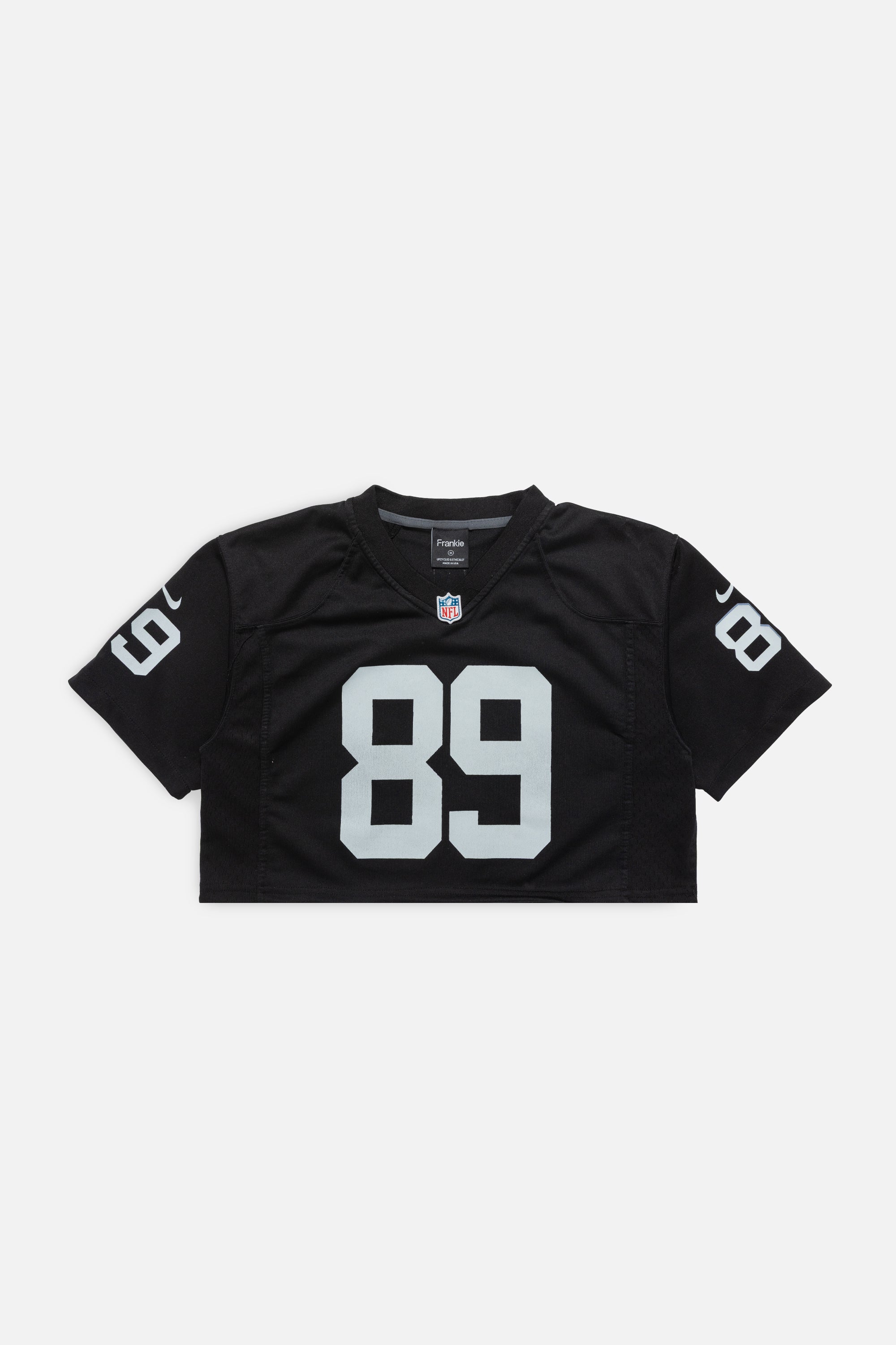 Rework Oakland Raiders Crop Jersey-NFL-Frankie Collective-Rework-Vintage-Streetwear