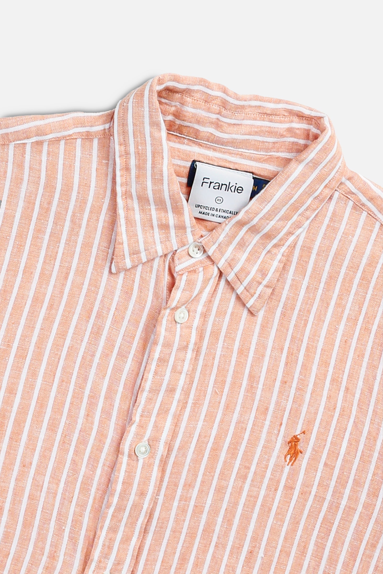 Rework Oxford Crop Shirt - XS-TOPS-vendor-unknown-XS-Frankie Collective Rare Vintage Streetwear Reworks