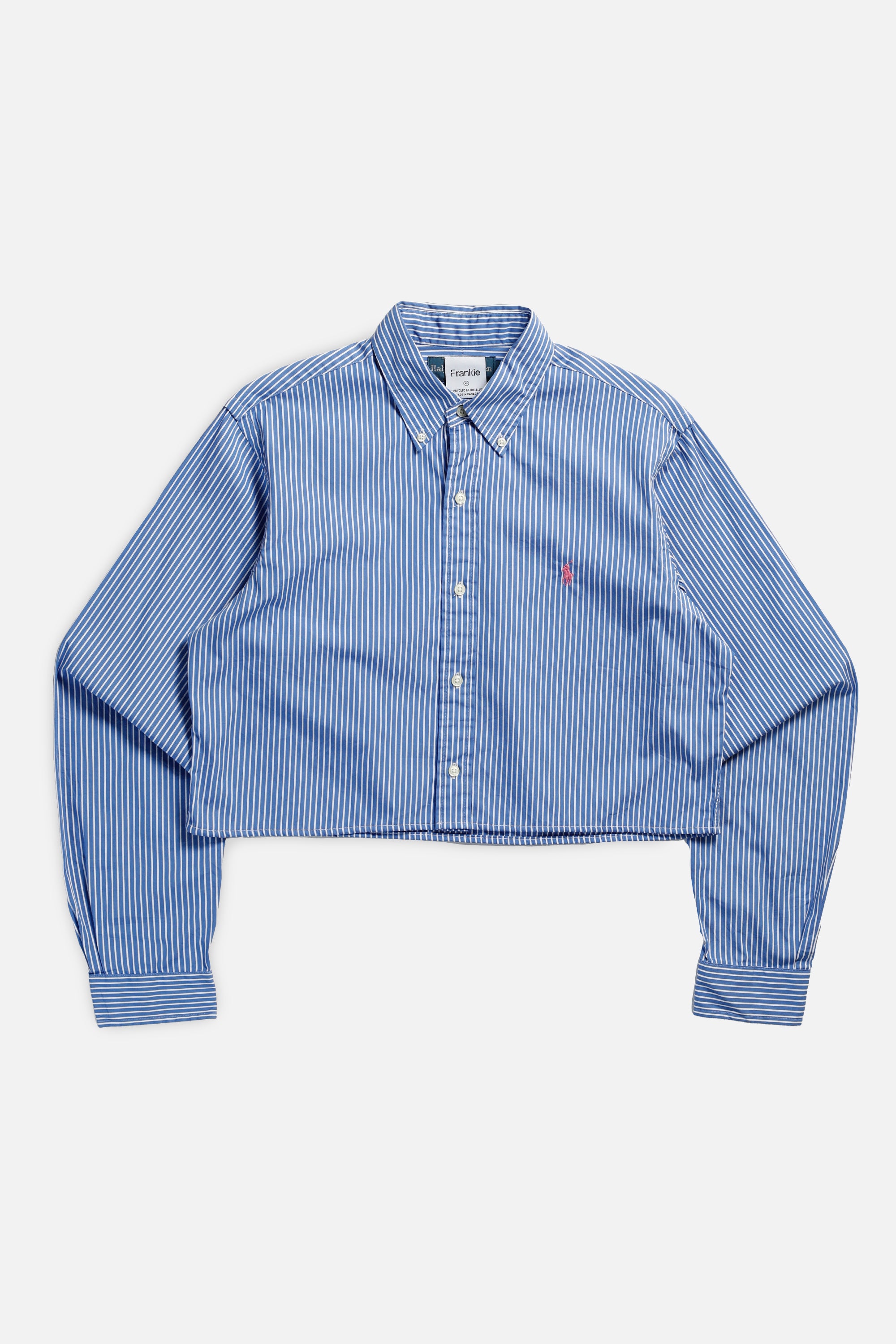 Rework Oxford Crop Shirt - XS-TOPS-Polo-Frankie Collective