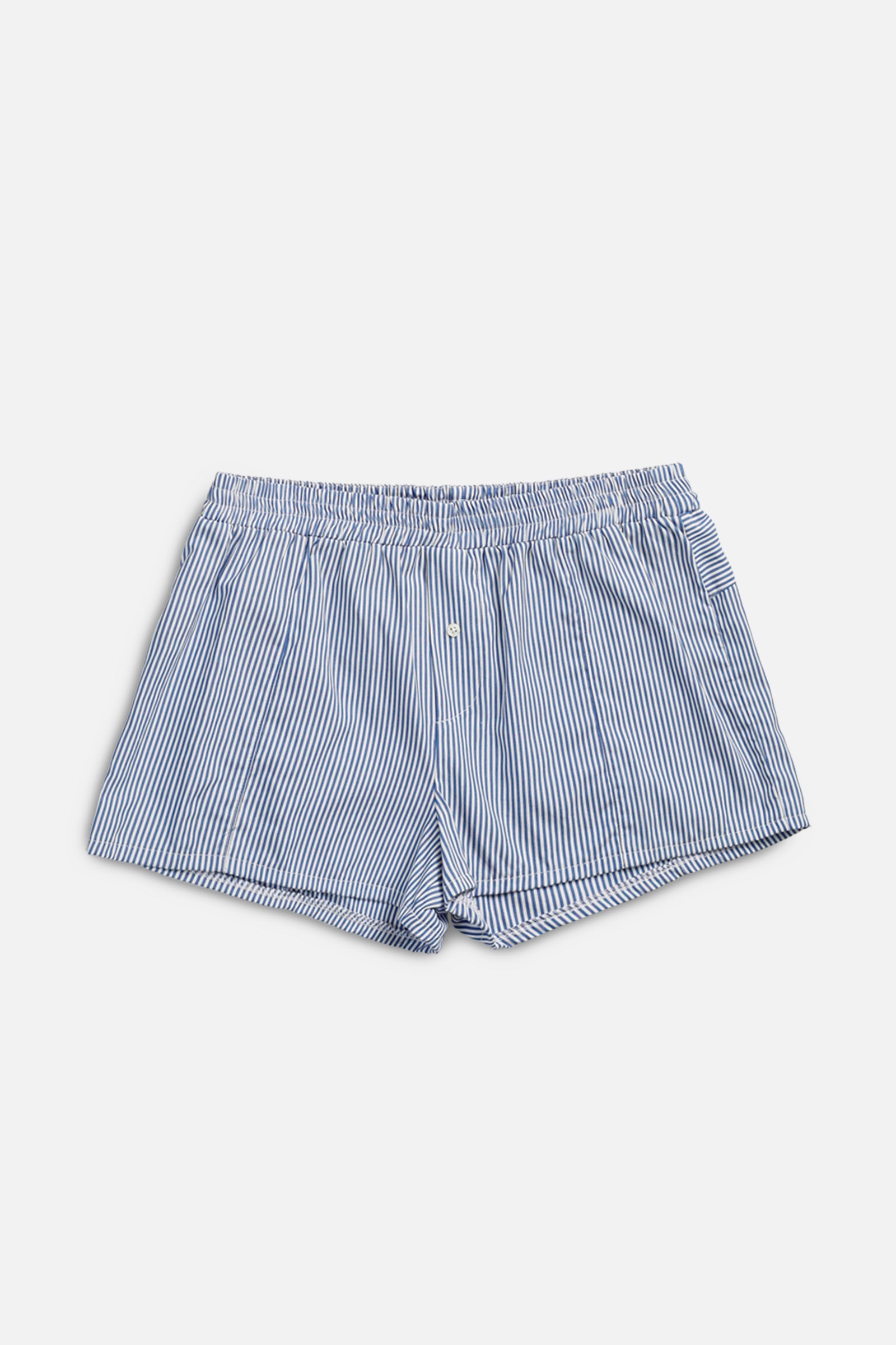 Rework Oxford Mini Boxer Shorts - L-BOTTOMS-vendor-unknown-L-Frankie Collective Rare Vintage Streetwear Reworks