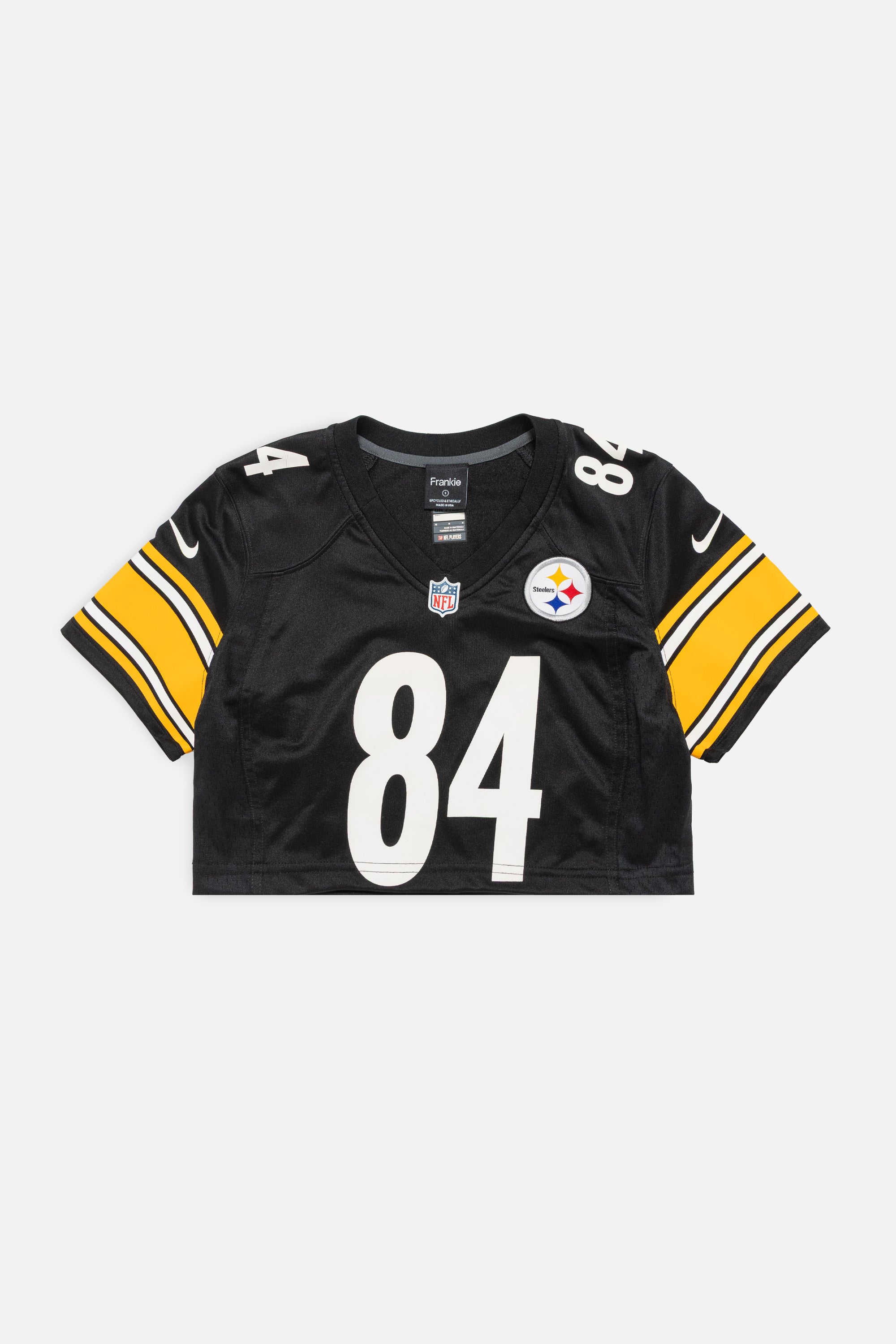 Rework Pittsburgh Steelers Crop Jersey-NFL-Frankie Collective-Rework-Vintage-Streetwear