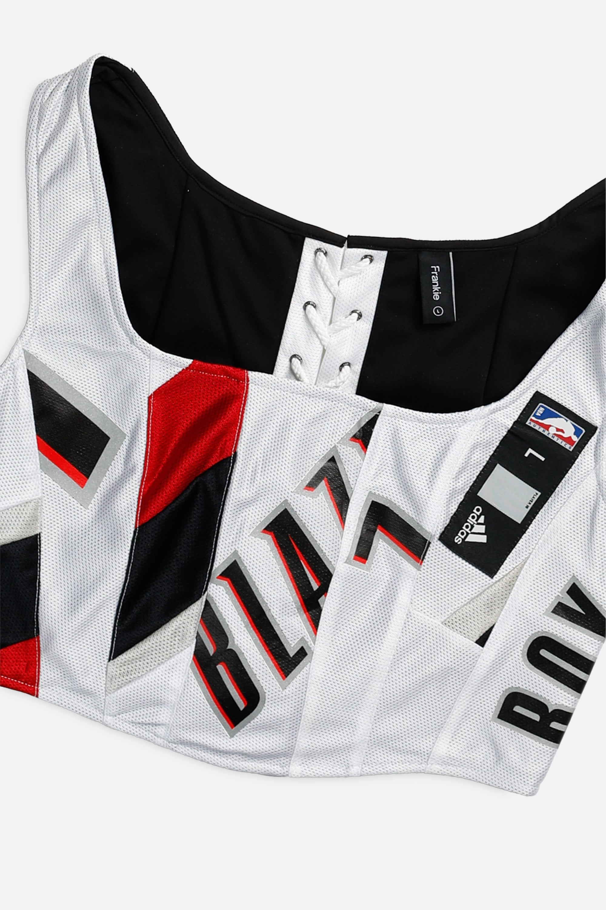 Rework Portland Trail Blazers NBA Corset - L-TOPS-NBA-L-Frankie Collective Rare Vintage Streetwear Reworks