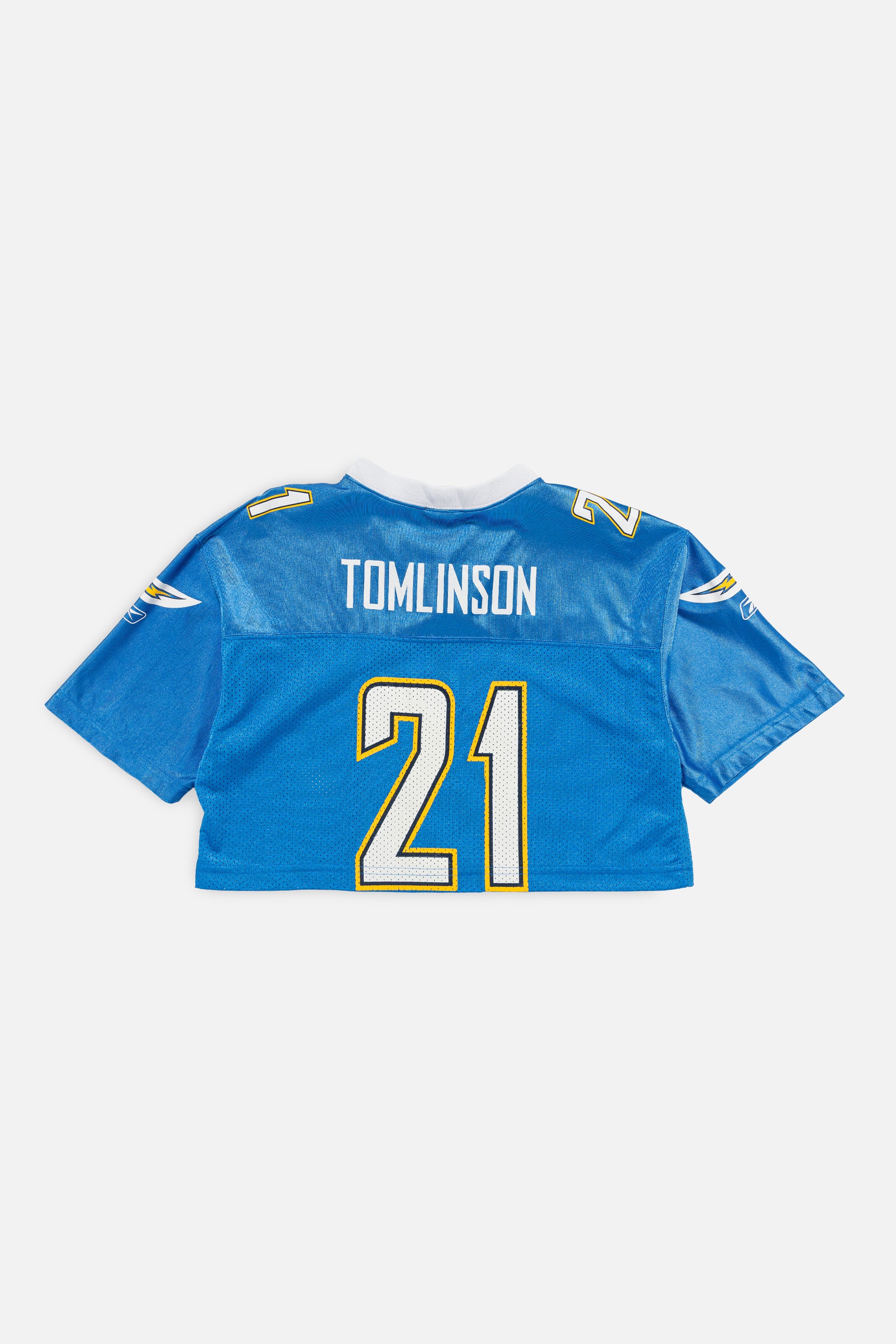 Rework San Diego Chargers Crop Jersey-NFL-Frankie Collective-Rework-Vintage-Streetwear