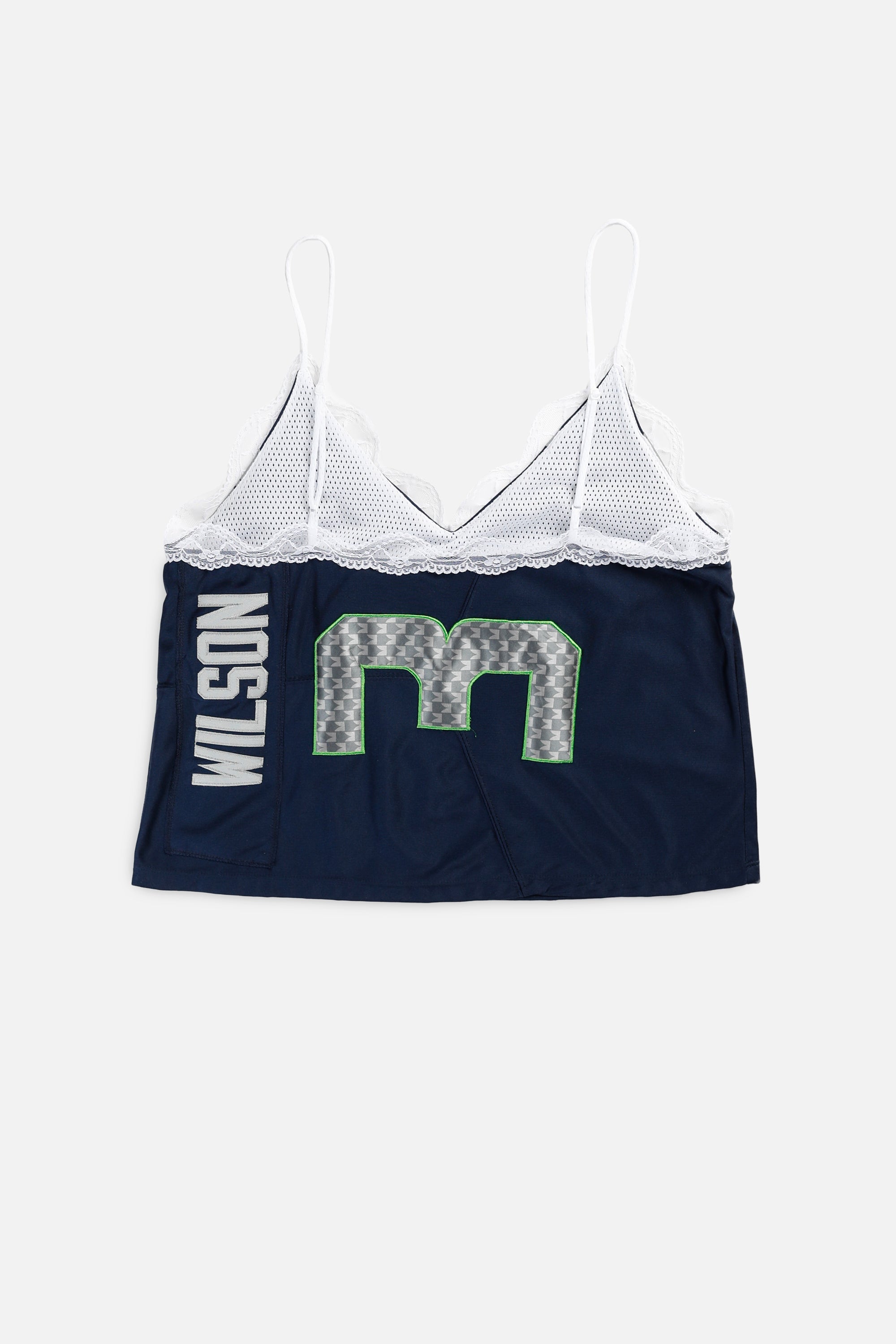 Rework Seattle Seahawks NFL Lace Tank - XL-TOPS-NFL-XL-Frankie Collective Rare Vintage Streetwear Reworks