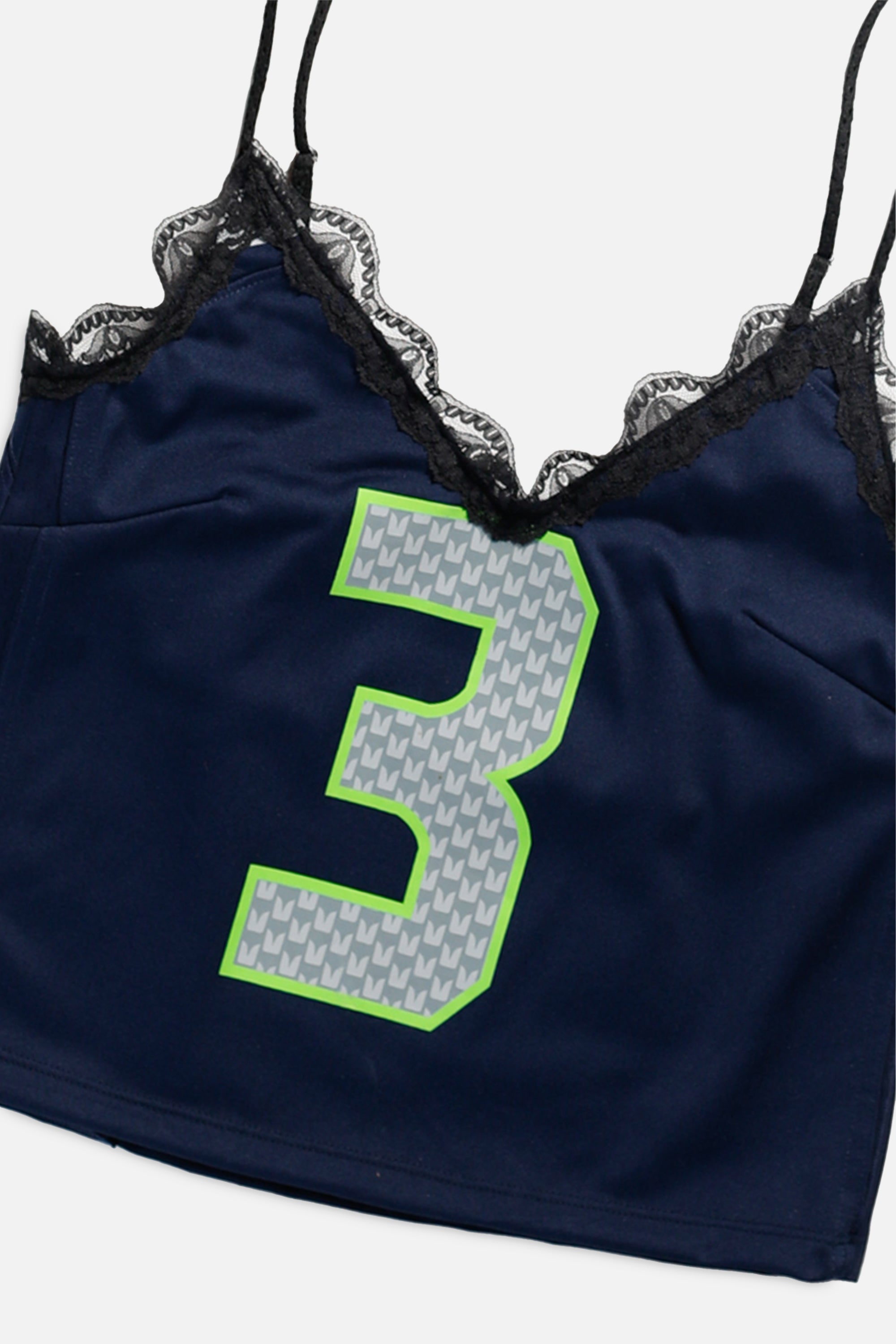 Rework Seattle Seahawks NFL Lace Tank - XS-TOPS-NFL-XS-Frankie Collective Rare Vintage Streetwear Reworks