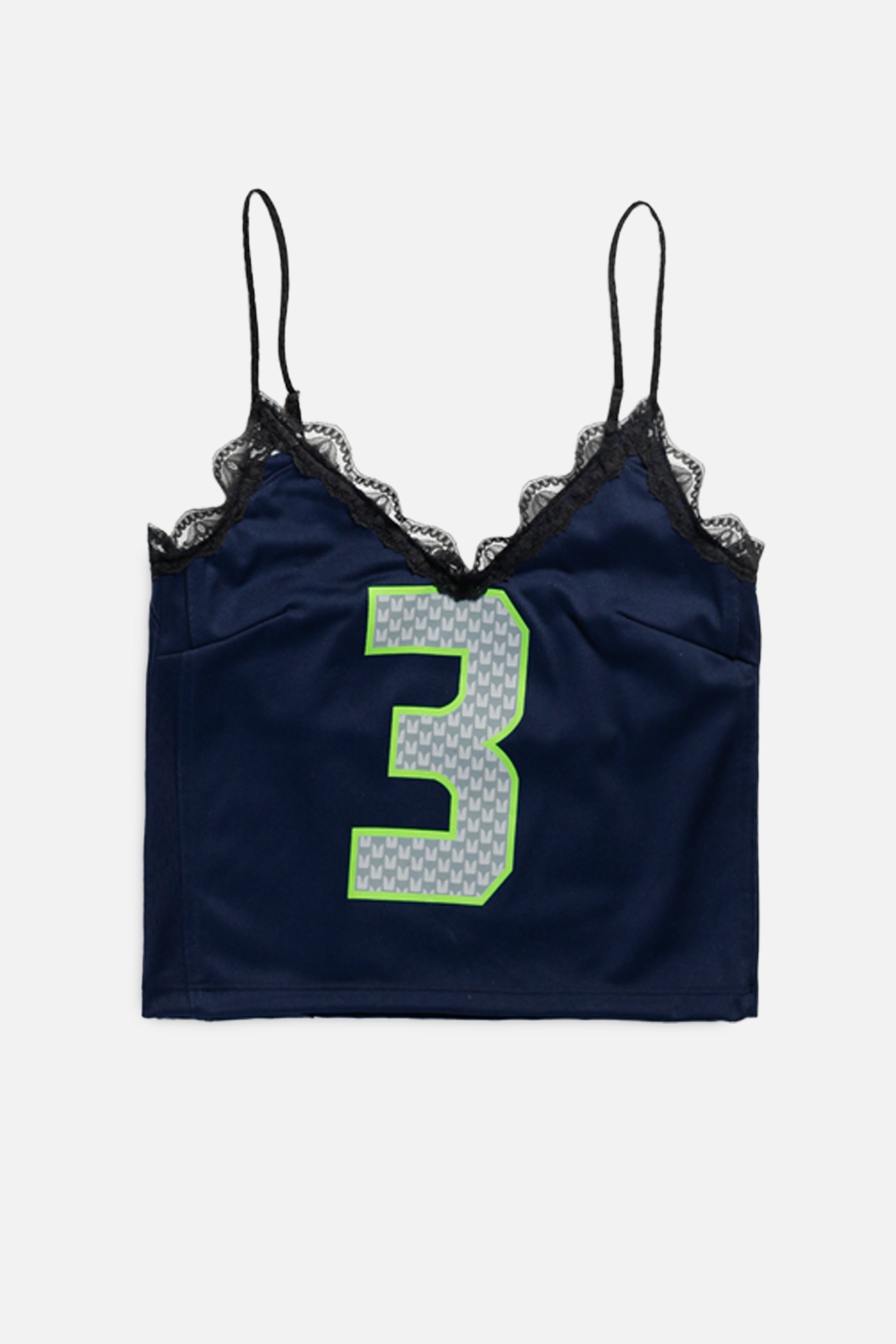 Rework Seattle Seahawks NFL Lace Tank - XS-TOPS-NFL-XS-Frankie Collective Rare Vintage Streetwear Reworks