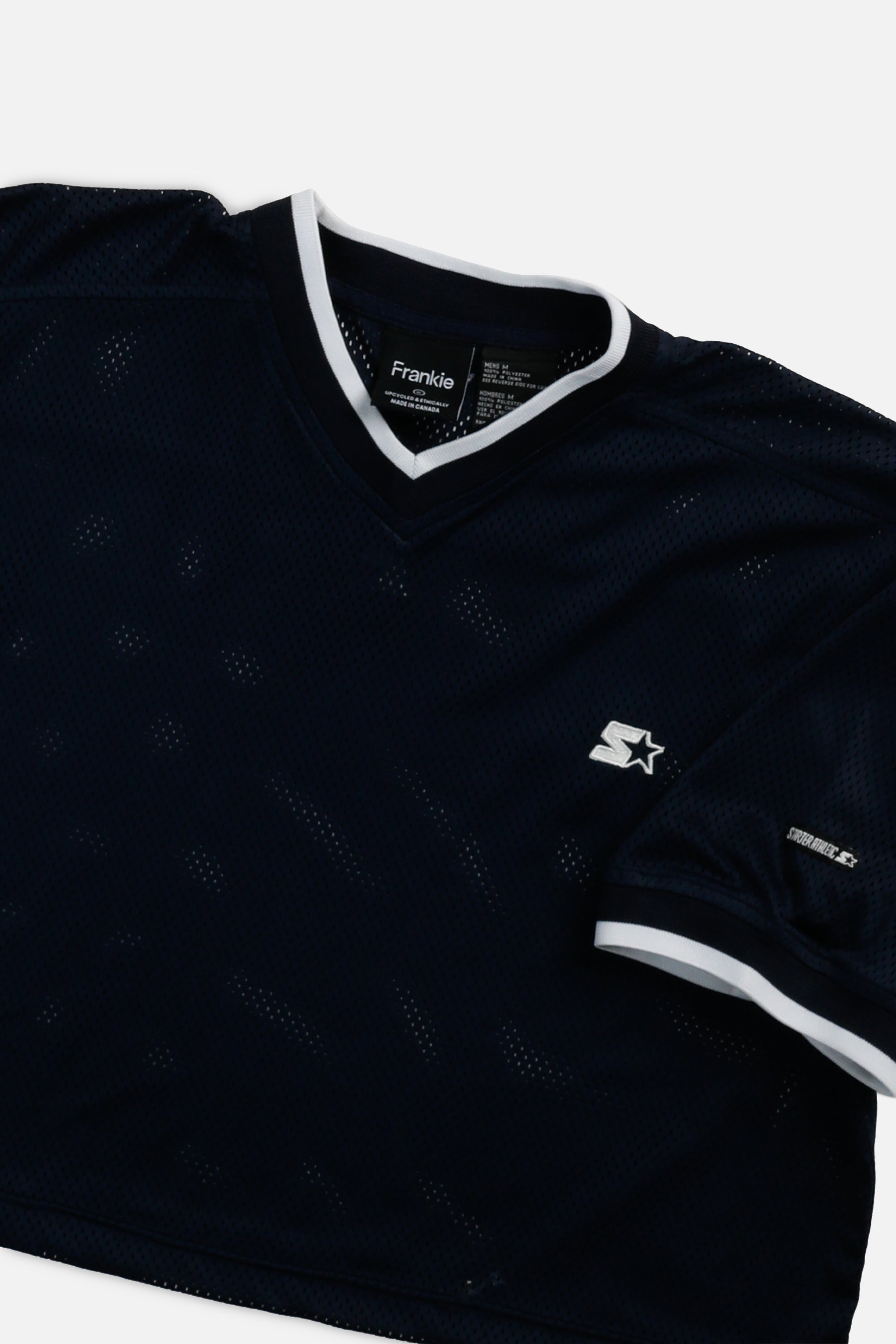 Rework Starter Crop Jersey - XL-JERSEYS-Adidas-XL-Frankie Collective Rare Vintage Streetwear Reworks