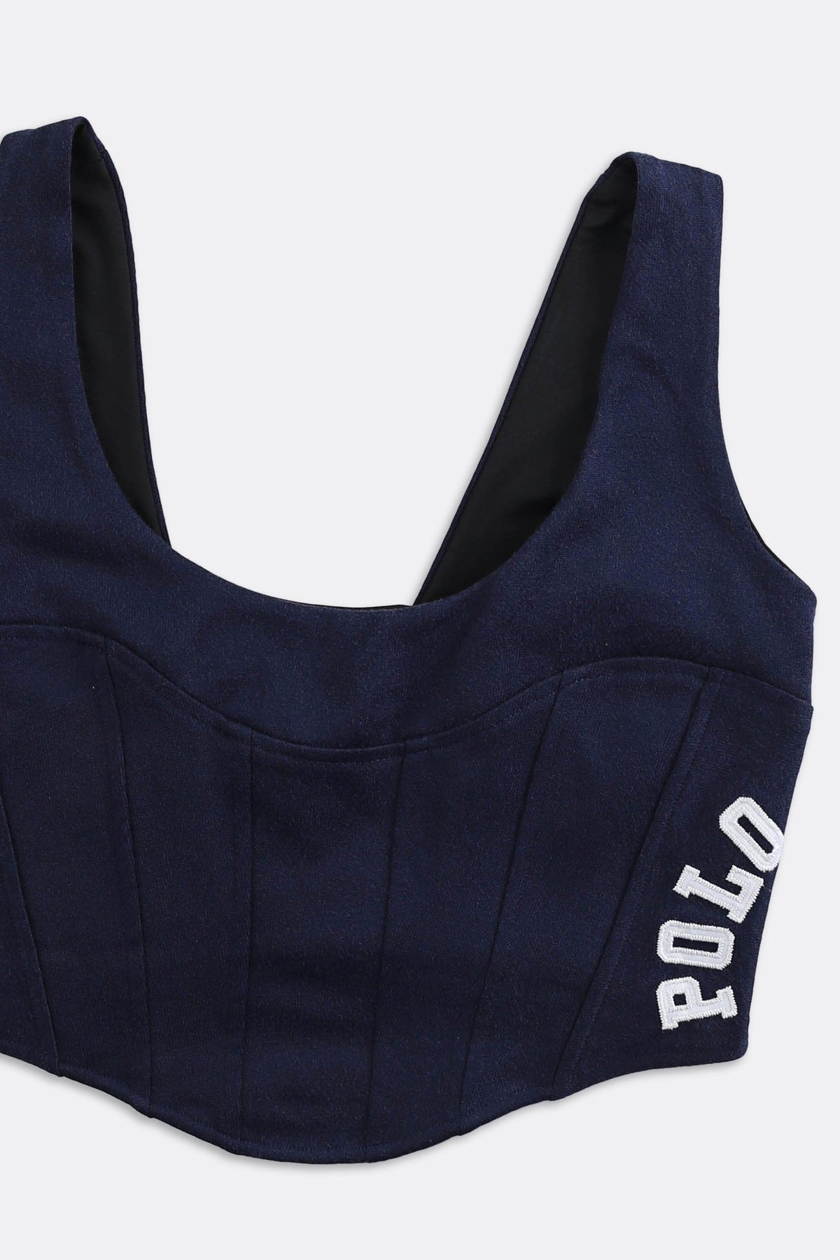 Rework Sweatshirt Bustier - L-TOPS-vendor-unknown-Frankie Collective Rare Vintage Streetwear Reworks