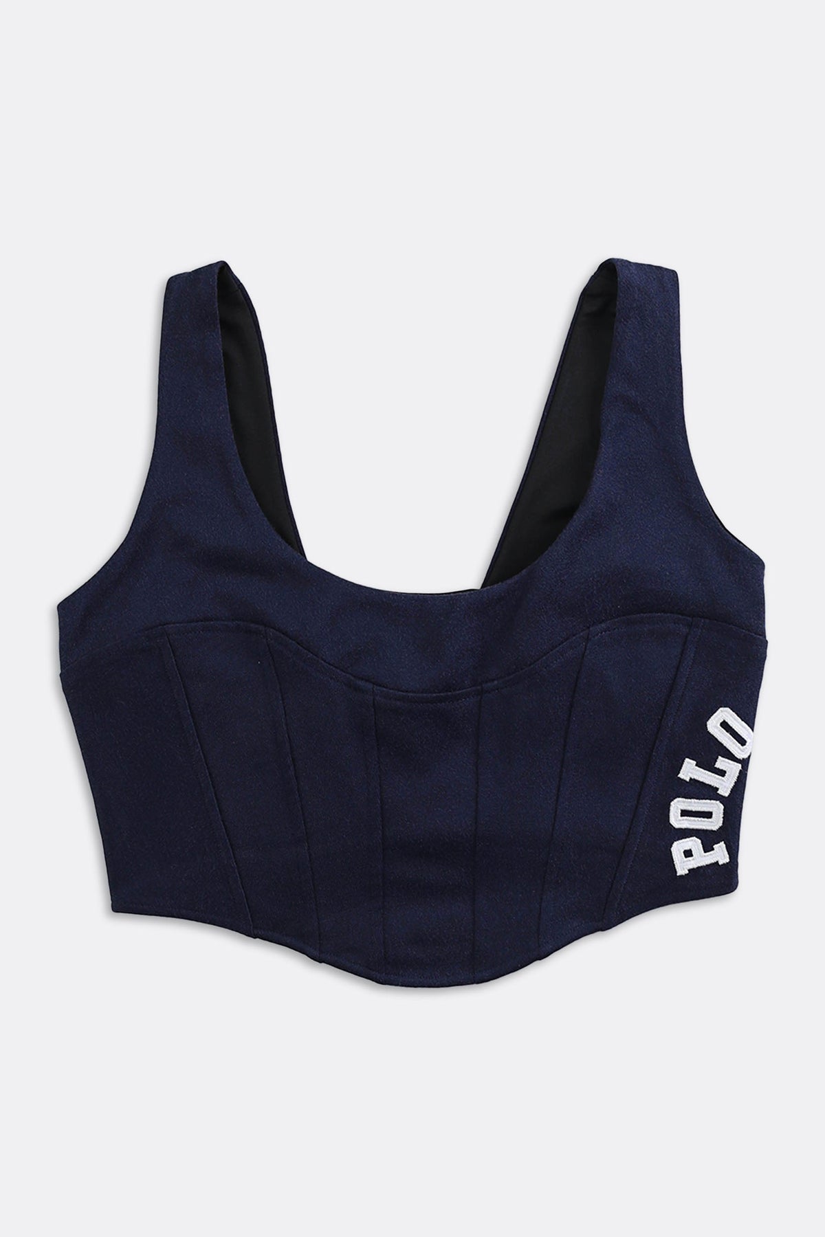 Rework Sweatshirt Bustier - L-TOPS-vendor-unknown-Frankie Collective Rare Vintage Streetwear Reworks