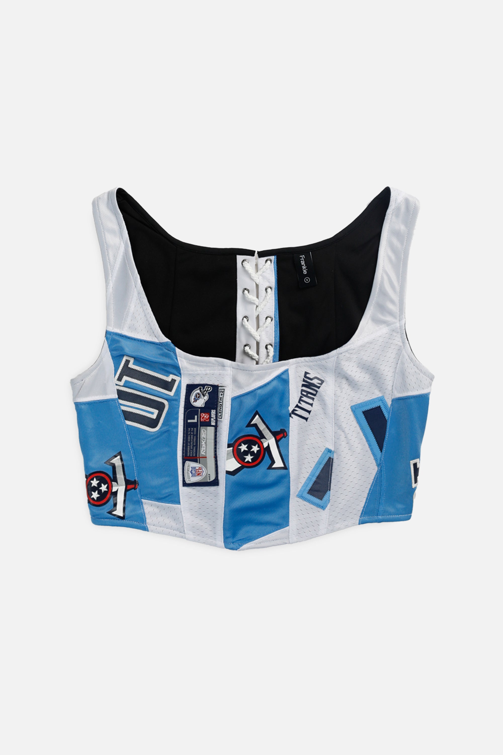 Rework Tennessee Titans NFL Corset - S-TOPS-NFL-S-Frankie Collective Rare Vintage Streetwear Reworks