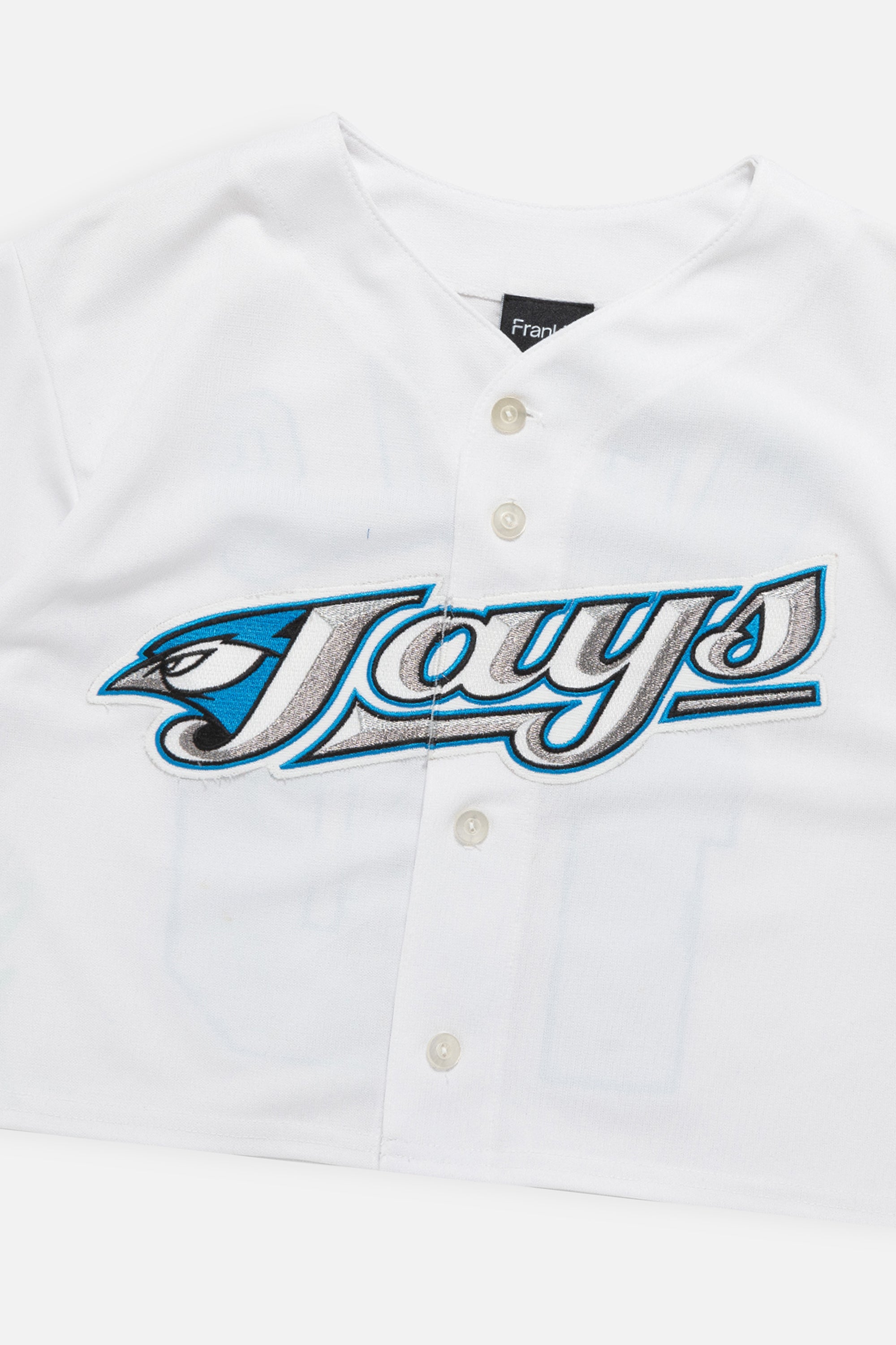 Rework Toronto Blue Jays Crop Jersey-MLB-Frankie Collective-Rework-Vintage-Streetwear