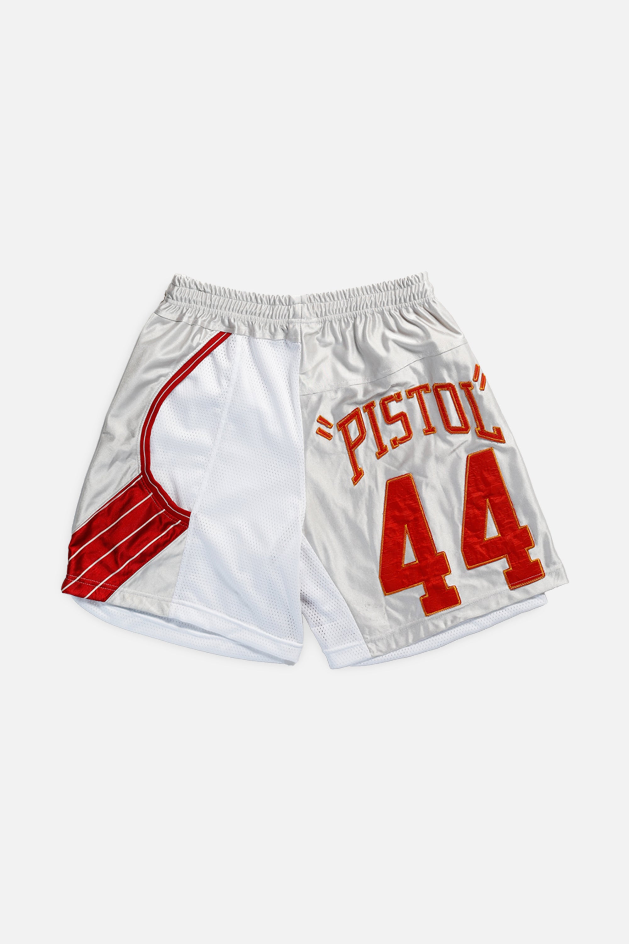 Unisex Rework Atlanta Hawks NBA Jersey Shorts - M-BOTTOMS-NBA-Women's M - Men's S-Frankie Collective Rare Vintage Streetwear Reworks