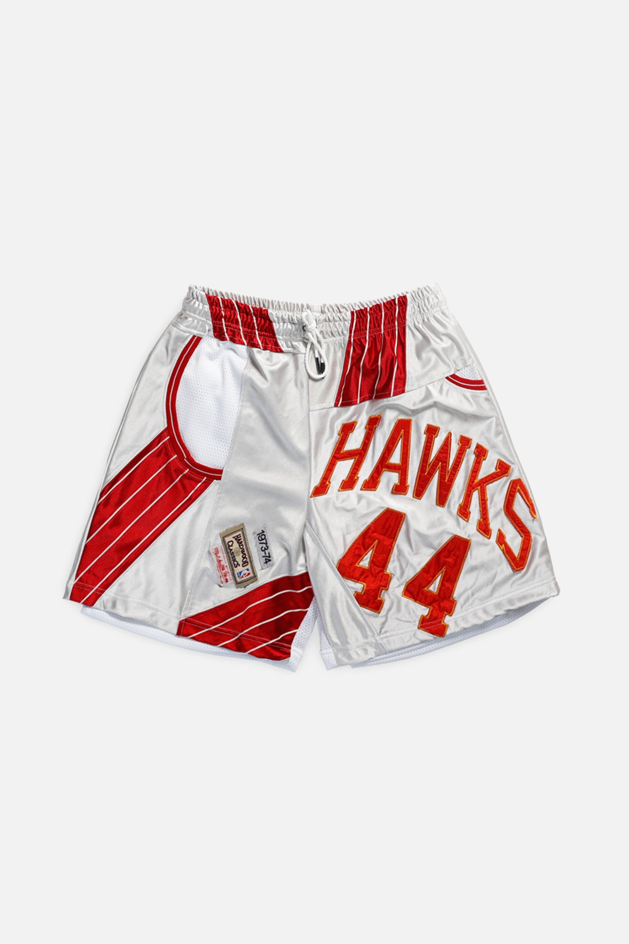 Unisex Rework Atlanta Hawks NBA Jersey Shorts - M-BOTTOMS-NBA-Women's M - Men's S-Frankie Collective Rare Vintage Streetwear Reworks
